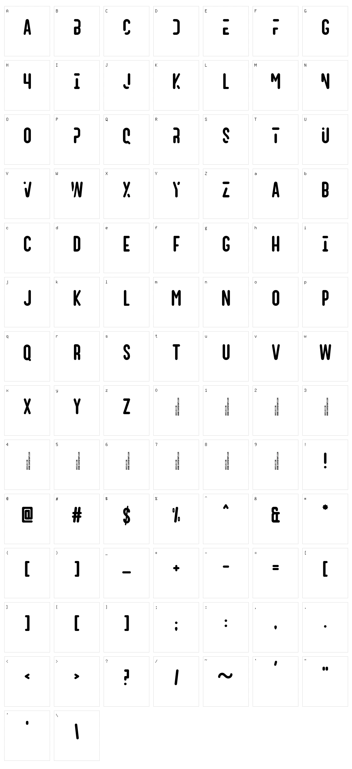 Argio Character Set