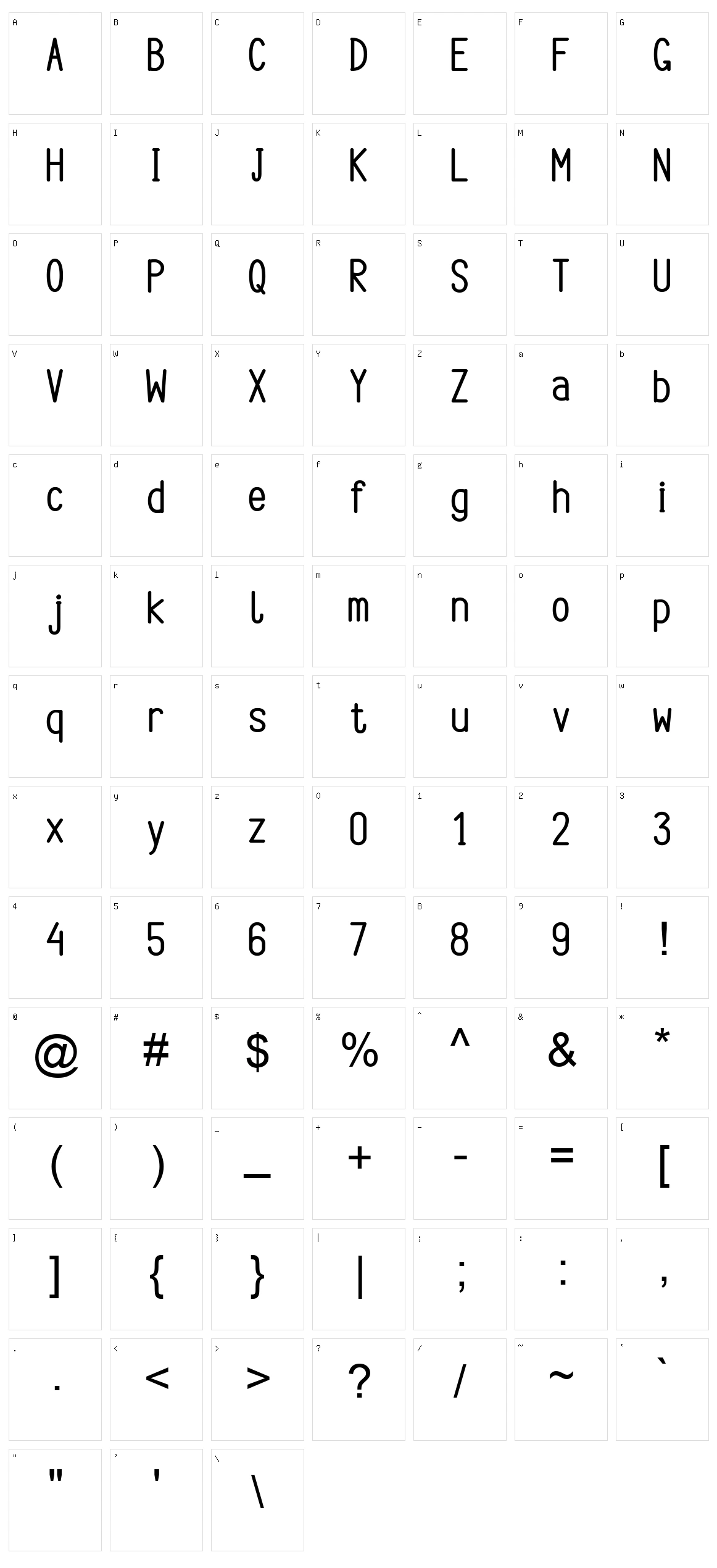 Argocksaz Character Set