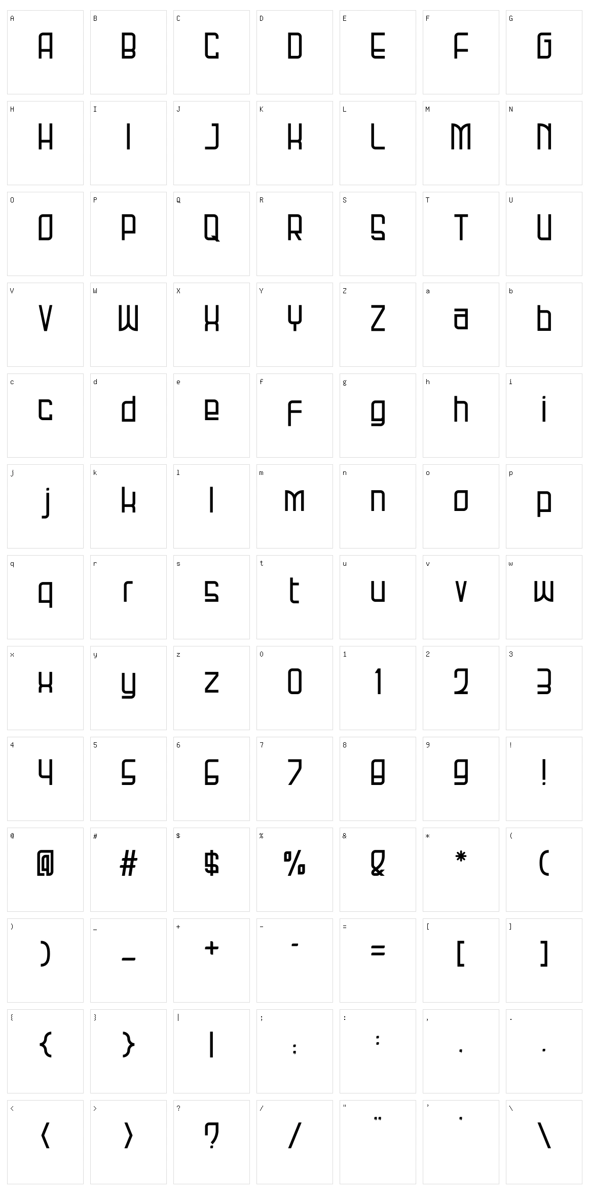 Argun Character Set