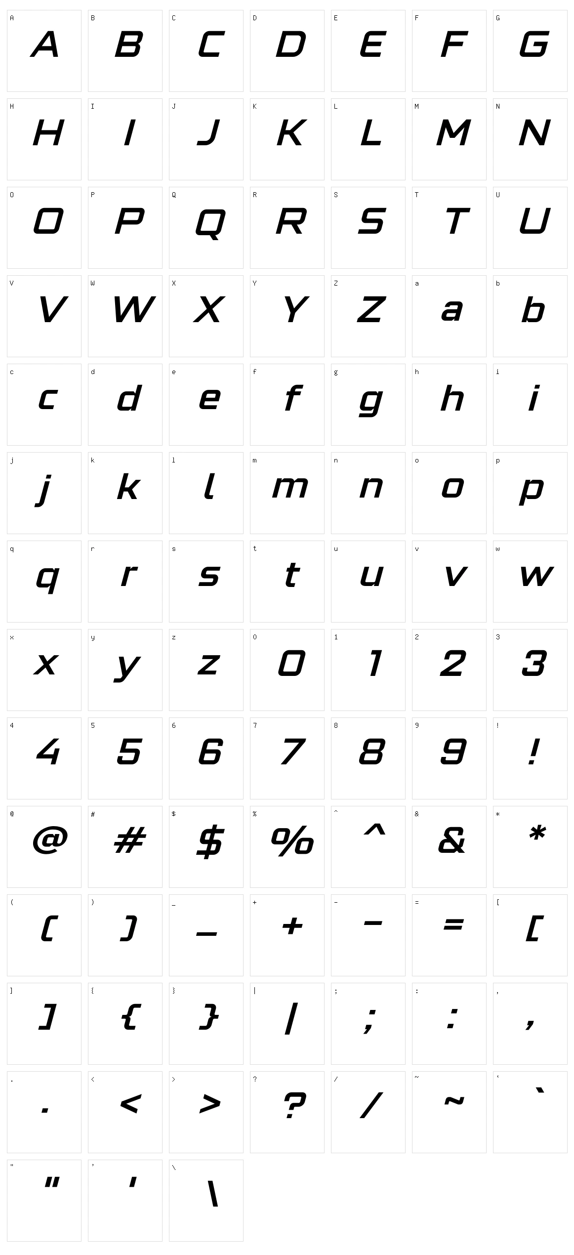 Armstrong Character Set