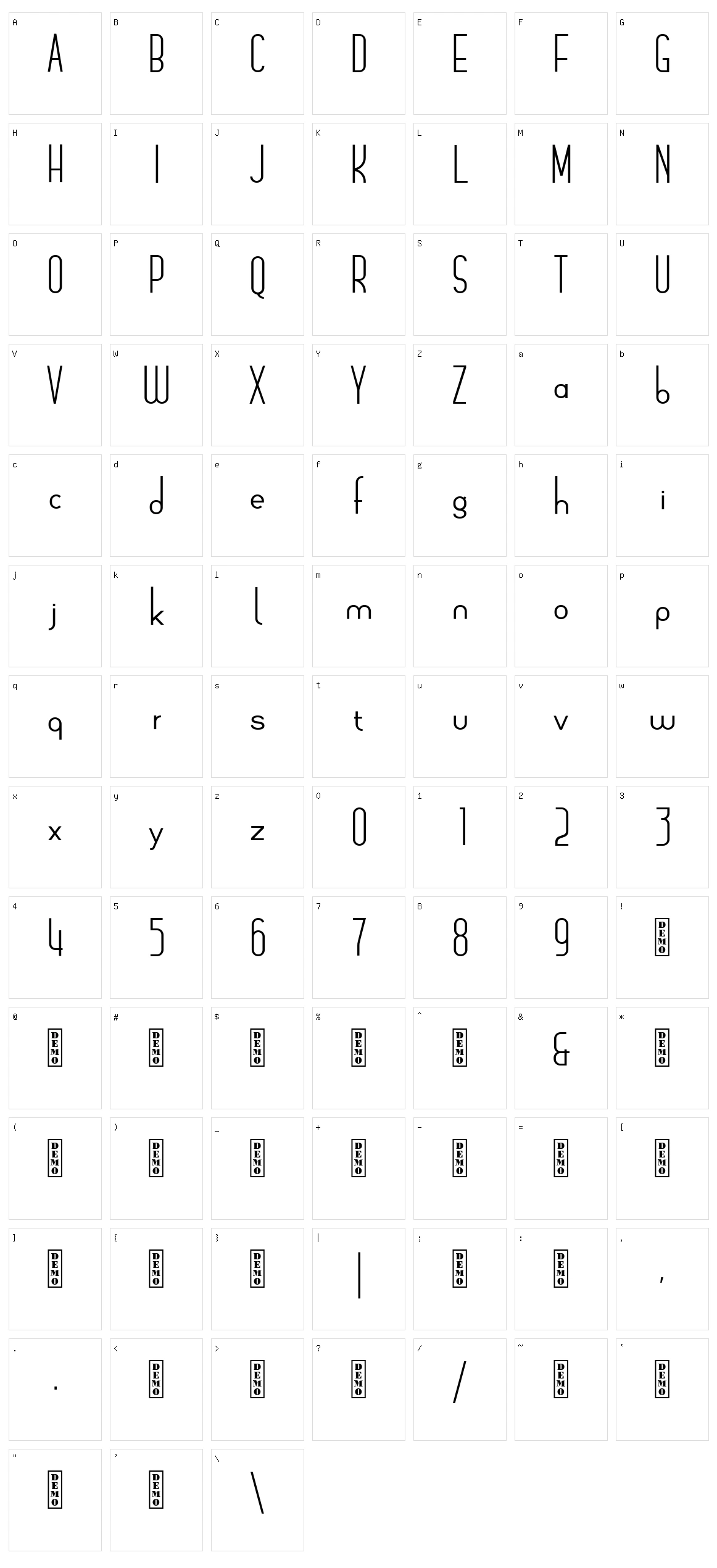 Arsinoe Character Set