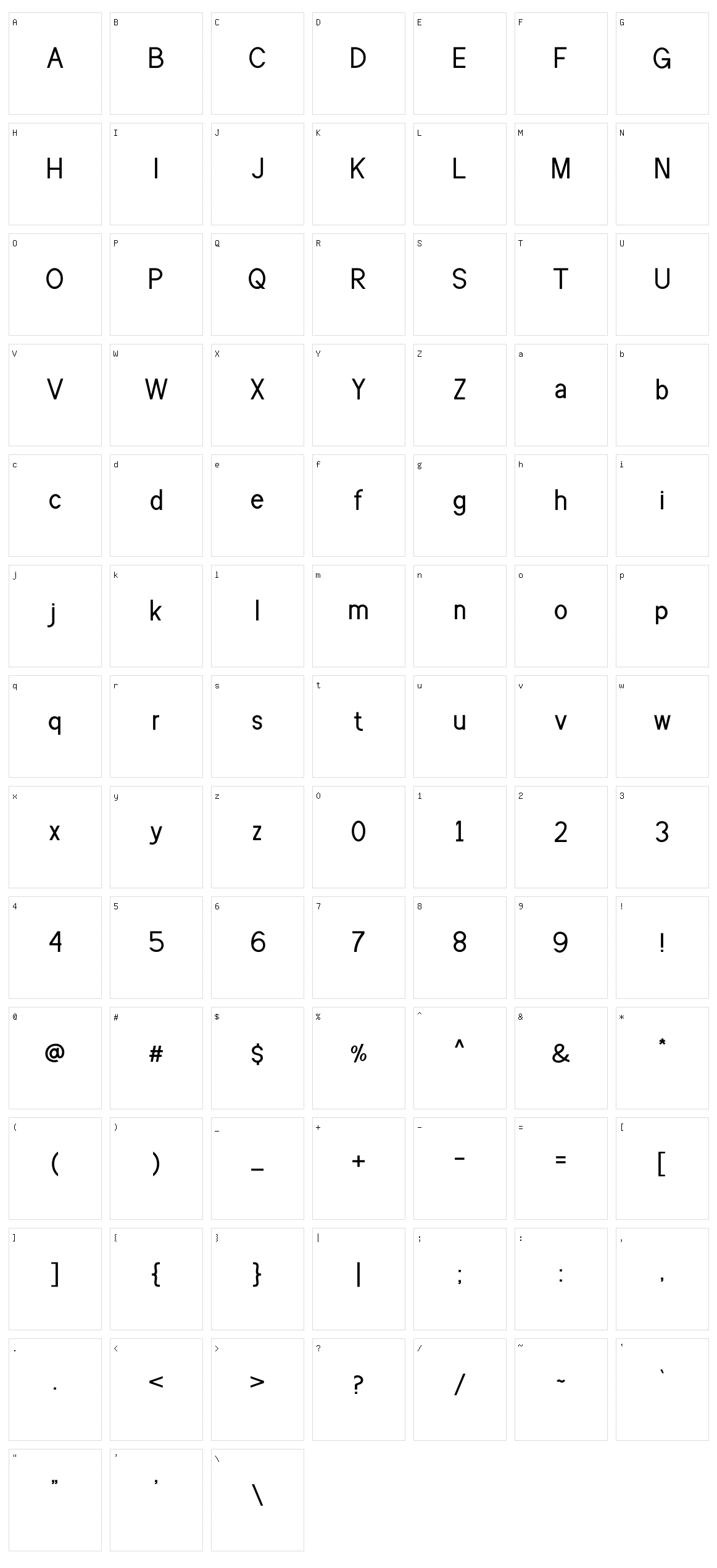 Aslaha Biladina Sans Character Set