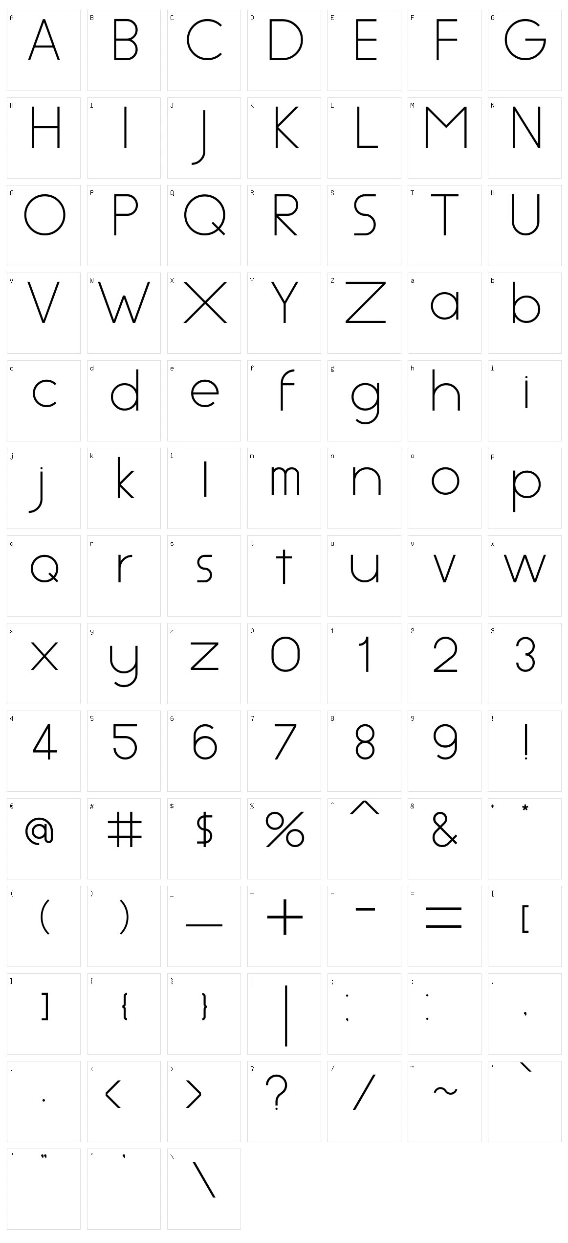 Aspex Character Set