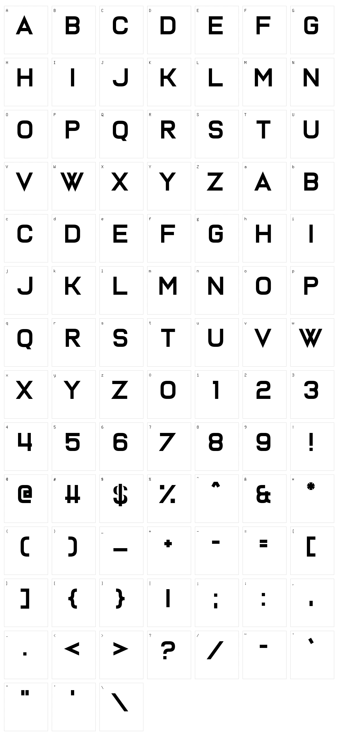Assembled From Scratch Character Set
