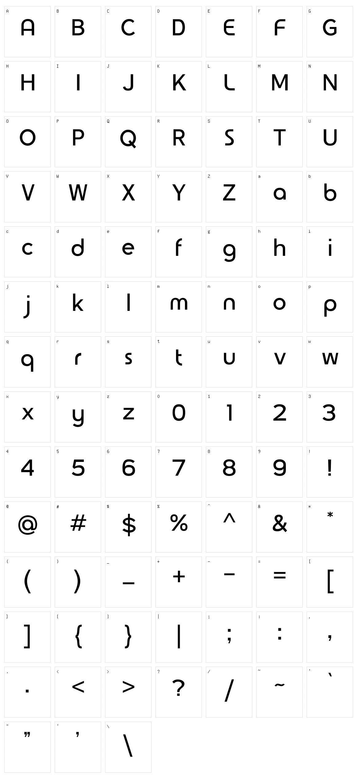 Astonpoliz Character Set