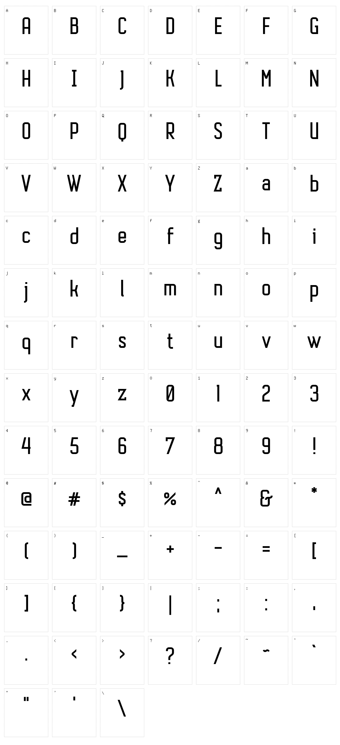 Autobus Character Set