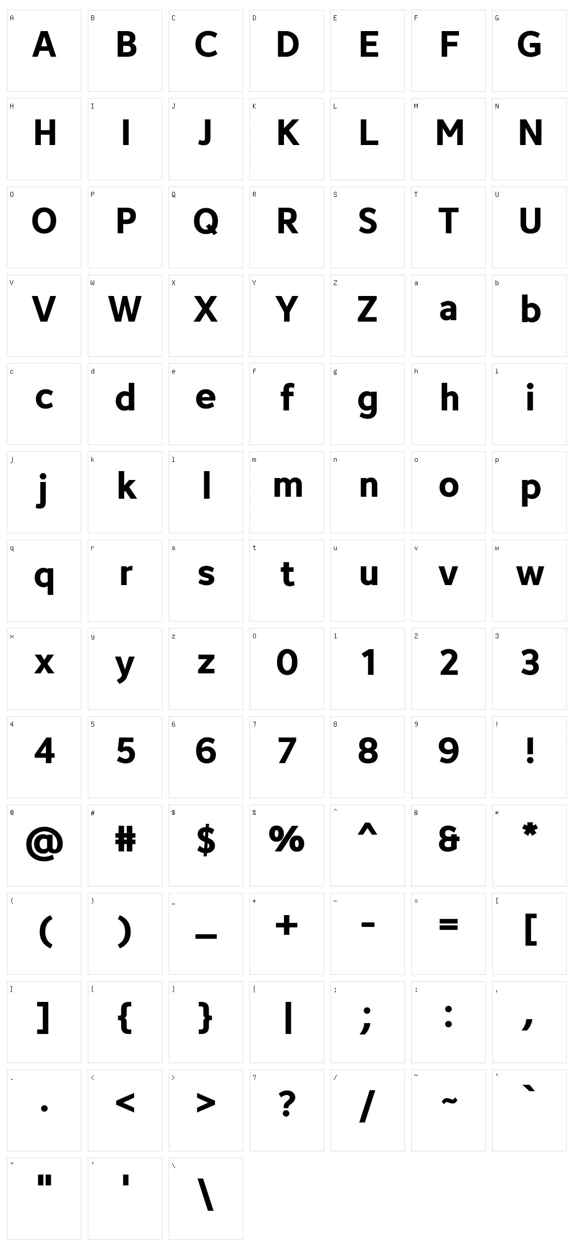 Avancement 2020 Character Set
