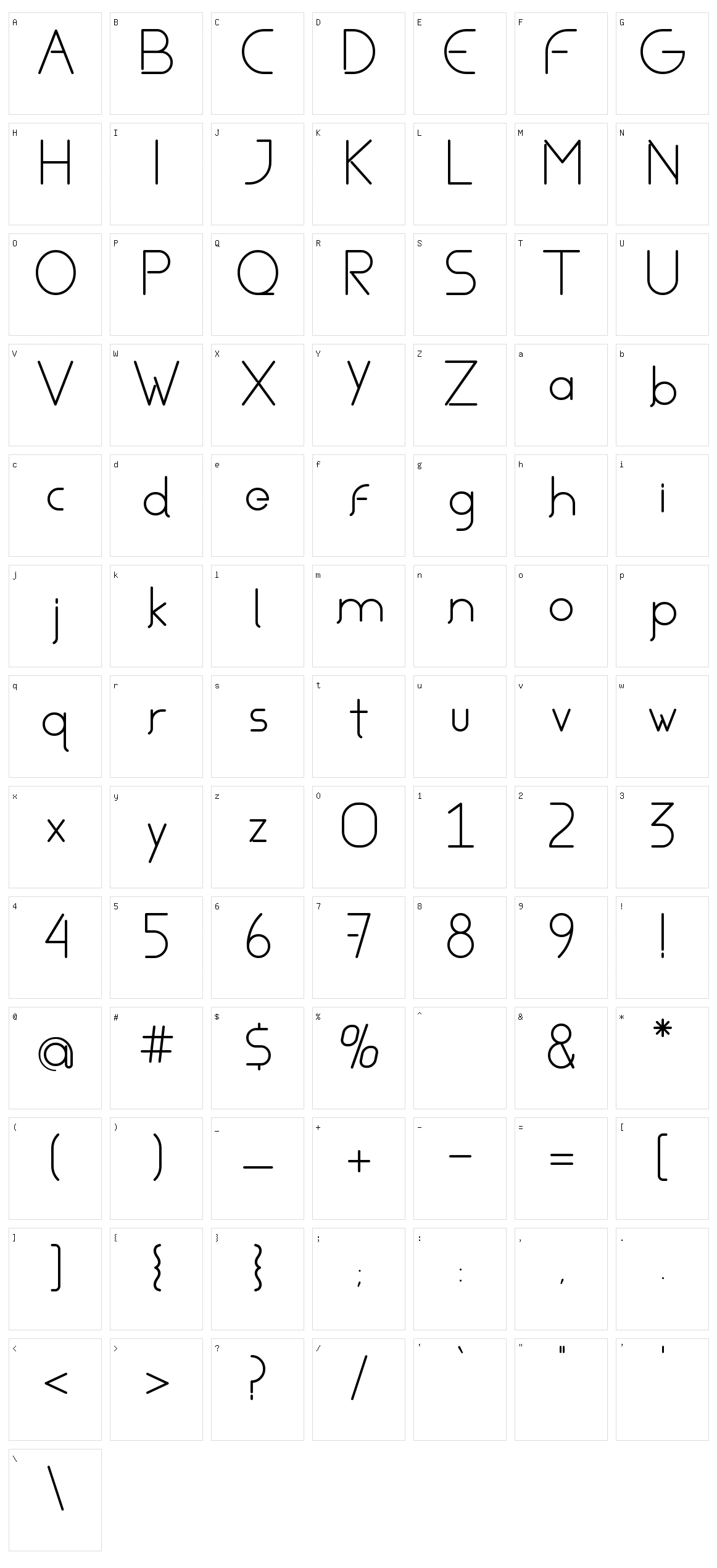 Aviel Character Set