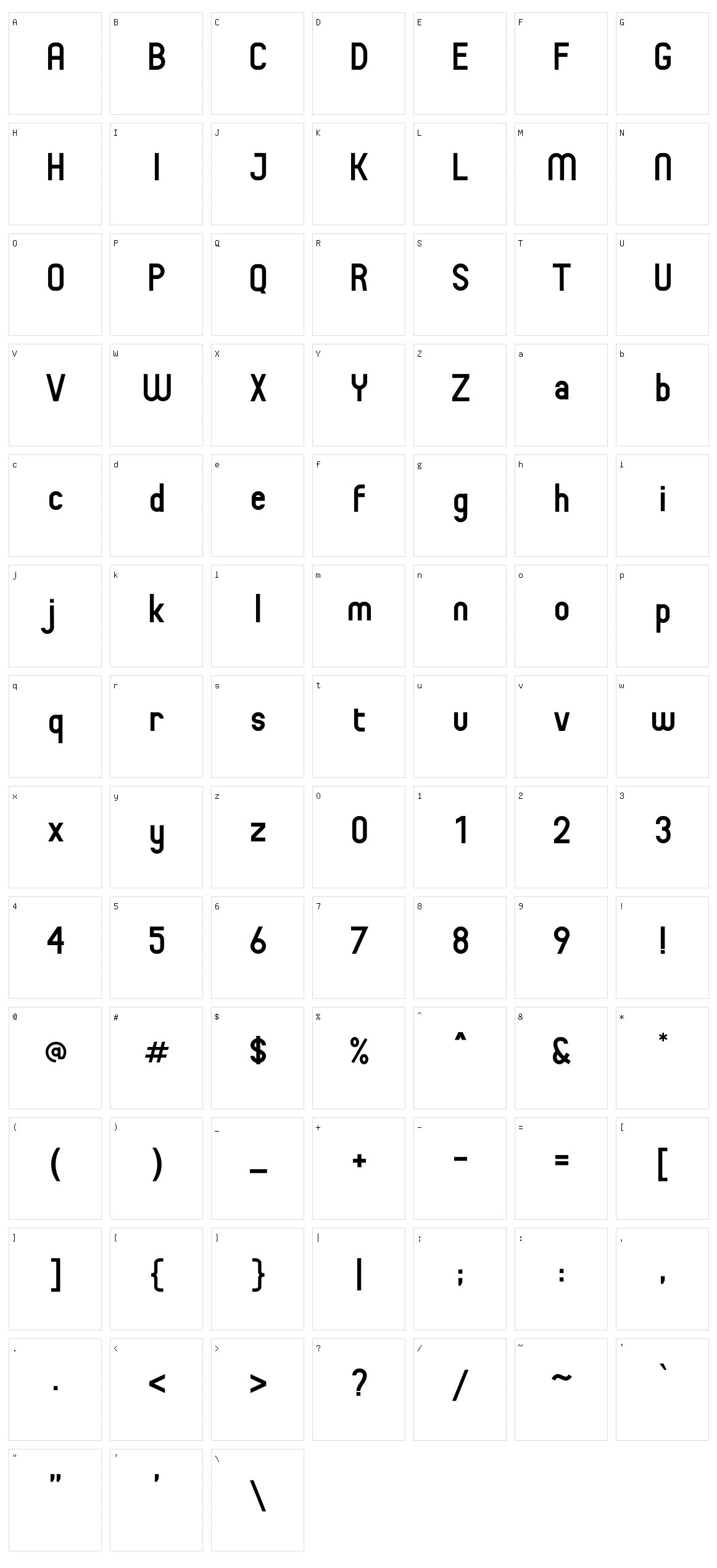 Baginda Character Set