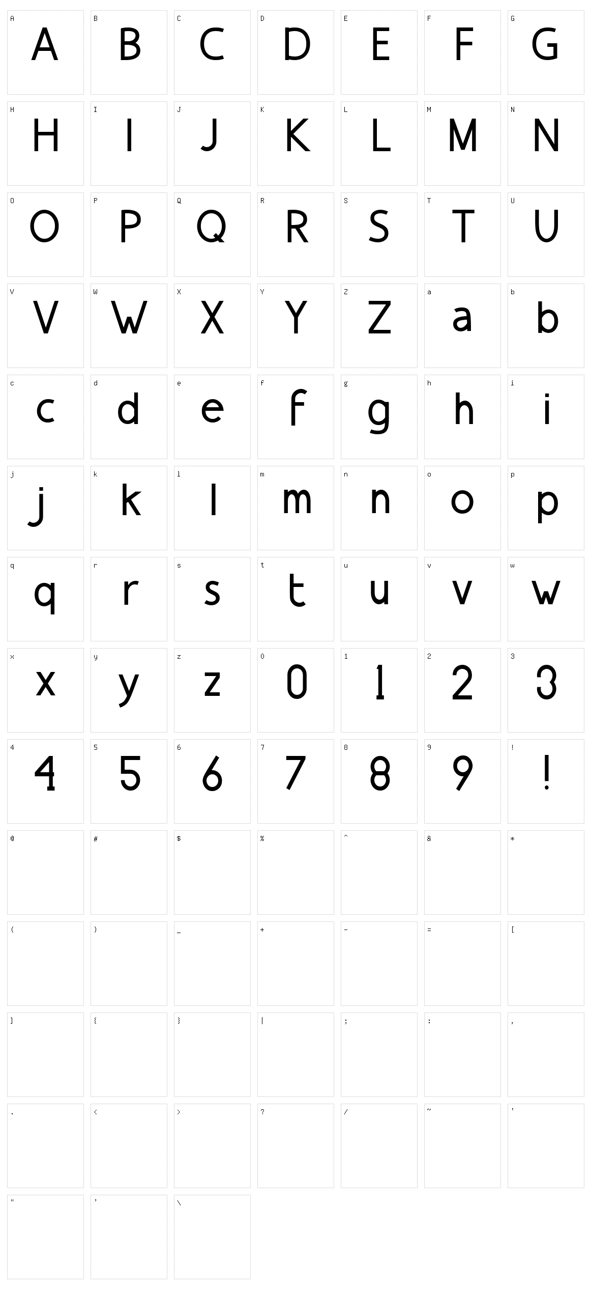 Bajawa Character Set