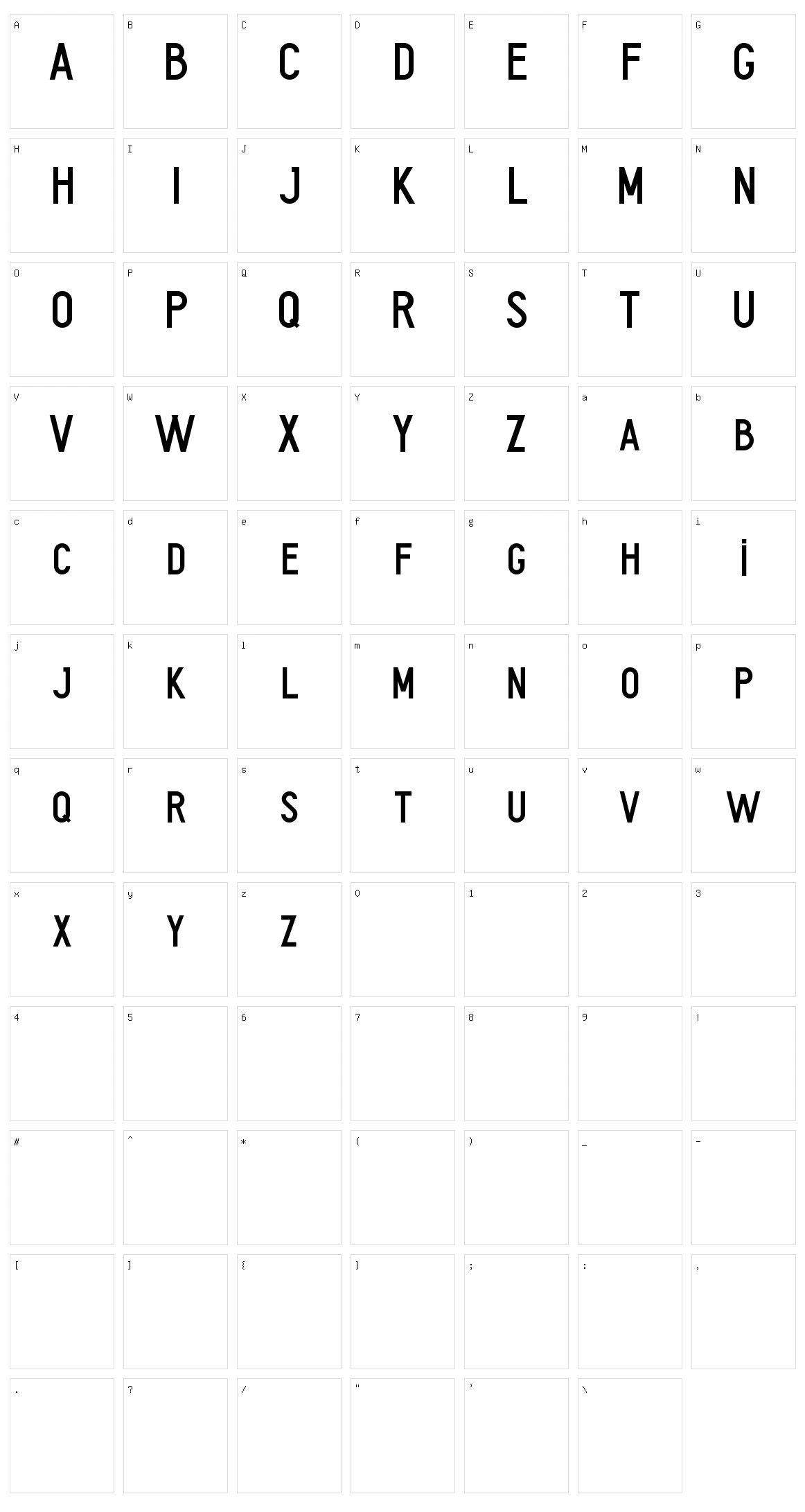 Bal Character Set