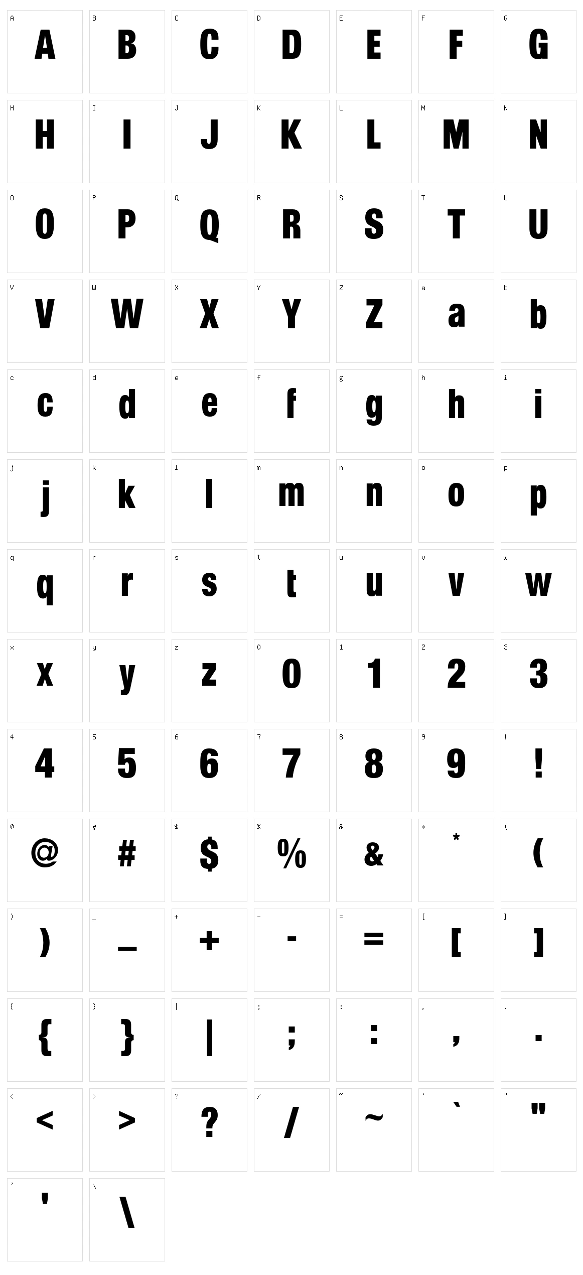 Balbek Character Set
