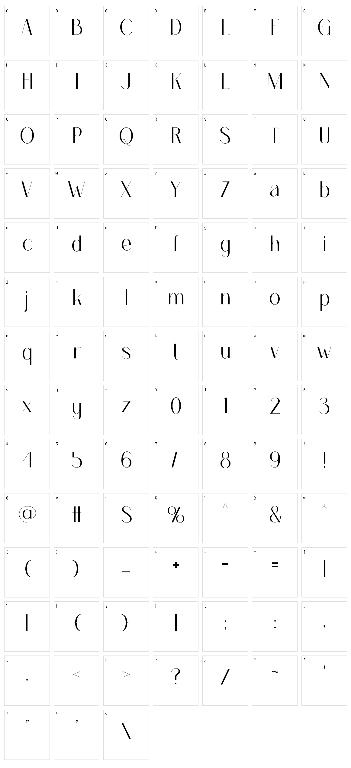 Balqis Character Set