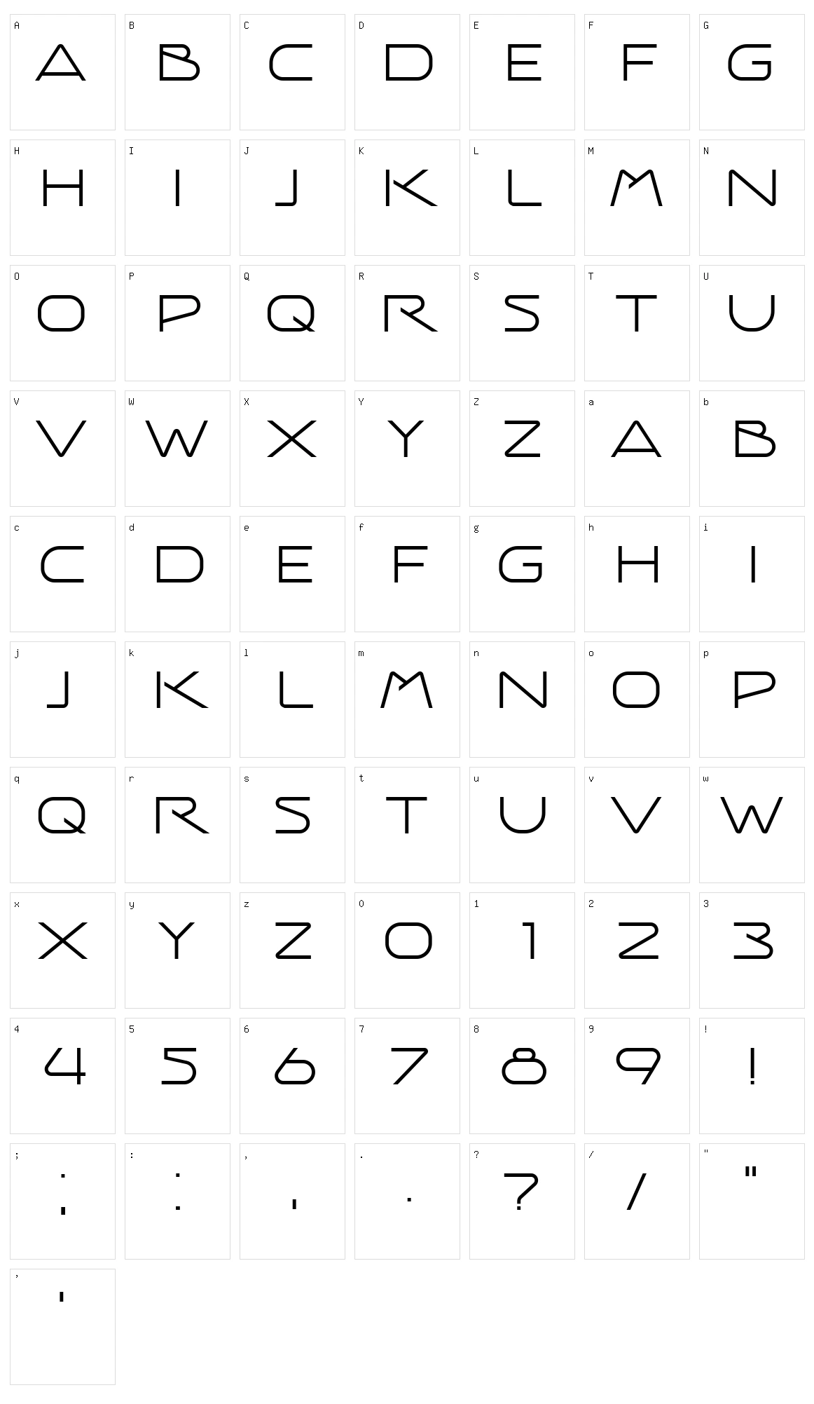 Balsam Character Set