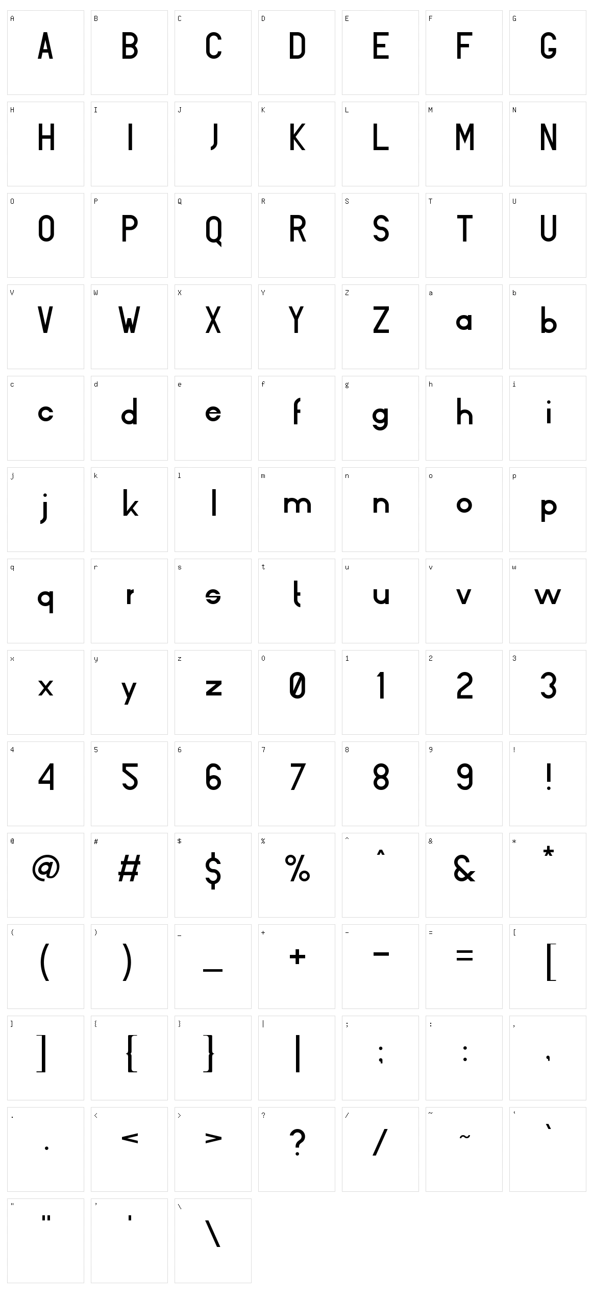 Bard Character Set