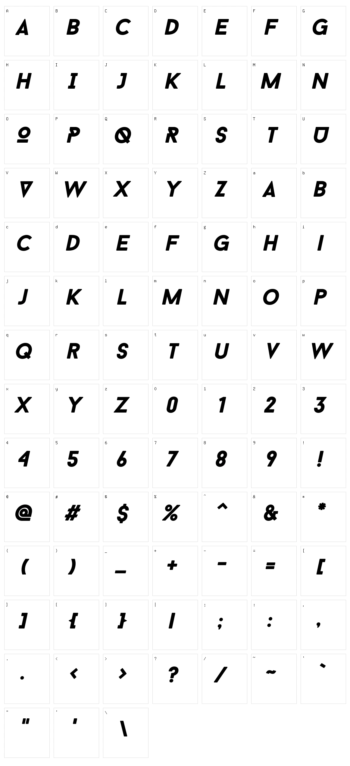 Baron Neue Character Set