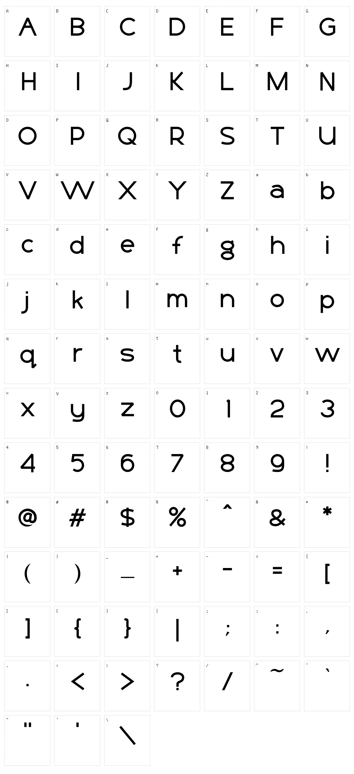 Basico Character Set