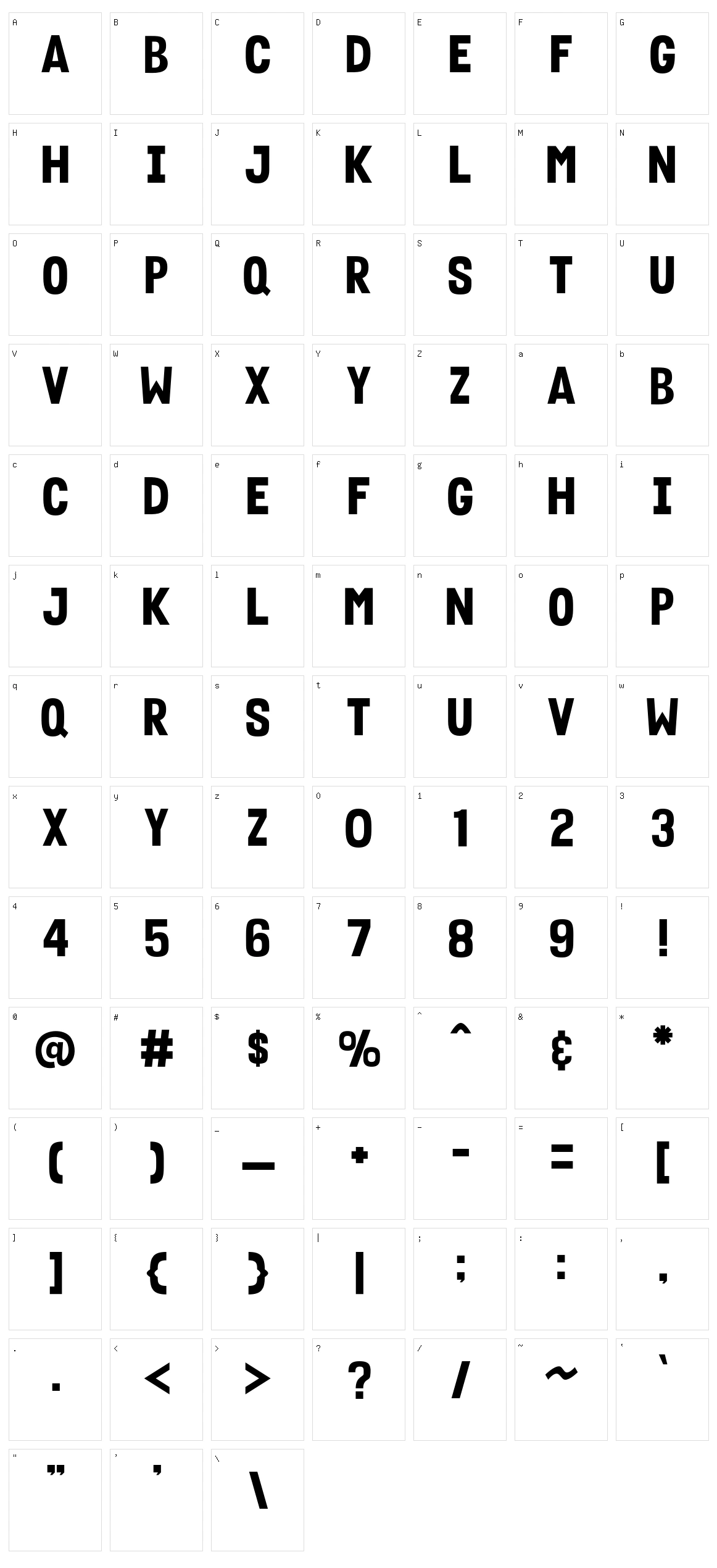 Basillion Character Set