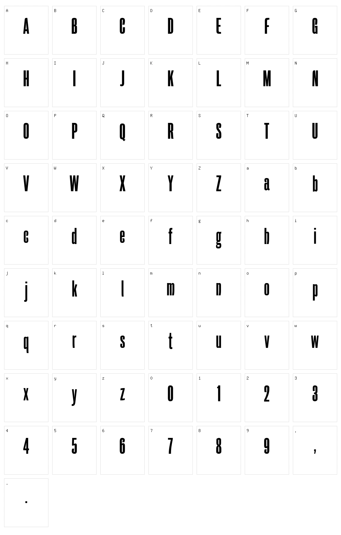 Bastler Character Set