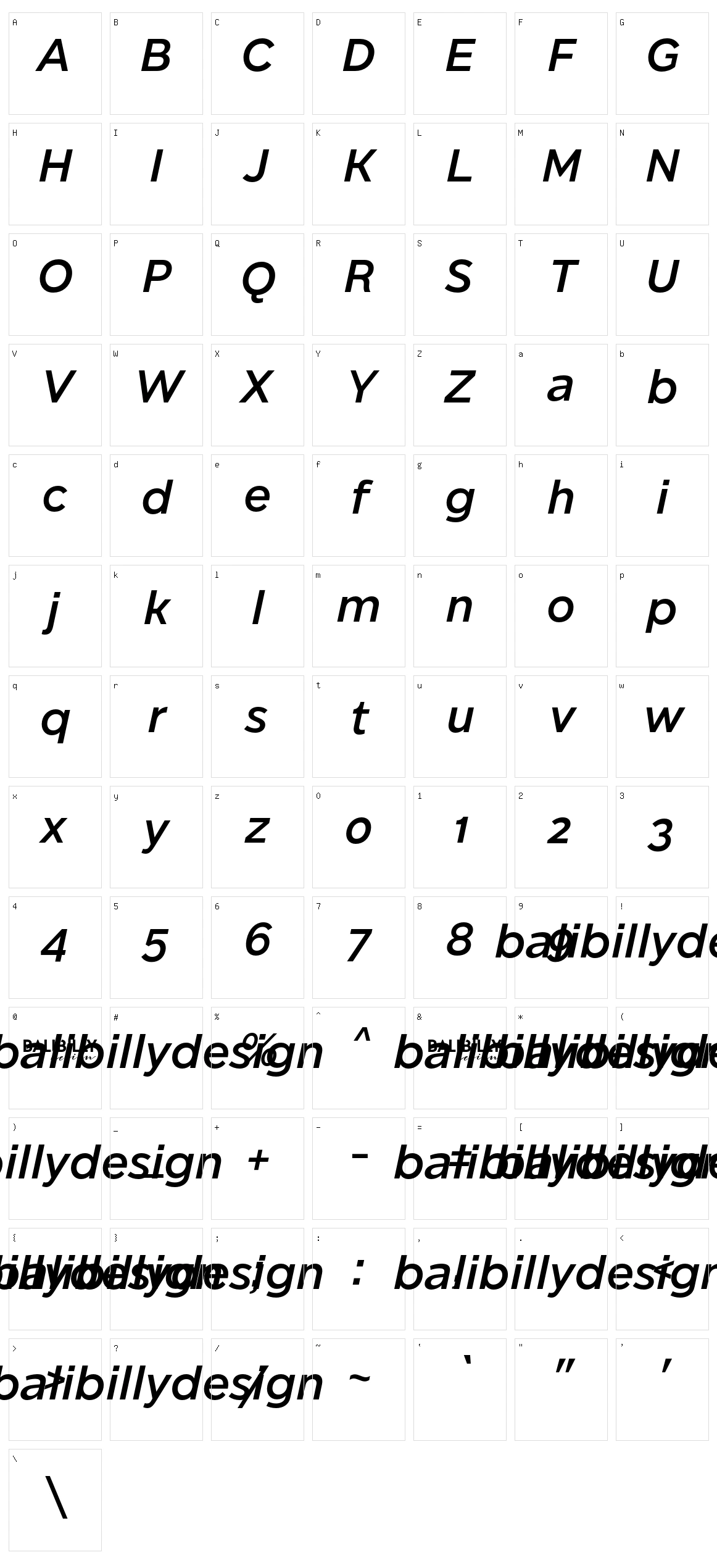 BD Megatoya Character Set