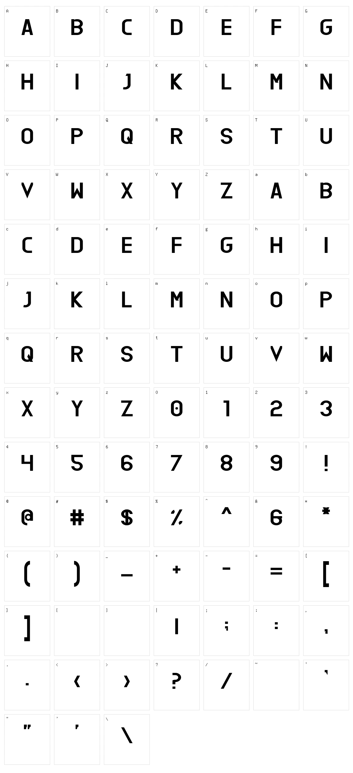 Begal Character Set