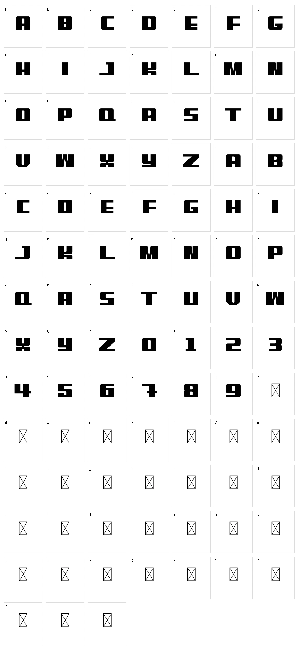 Benn Character Set