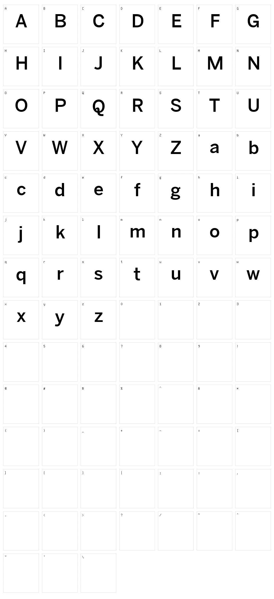 Bergman Sans Character Set
