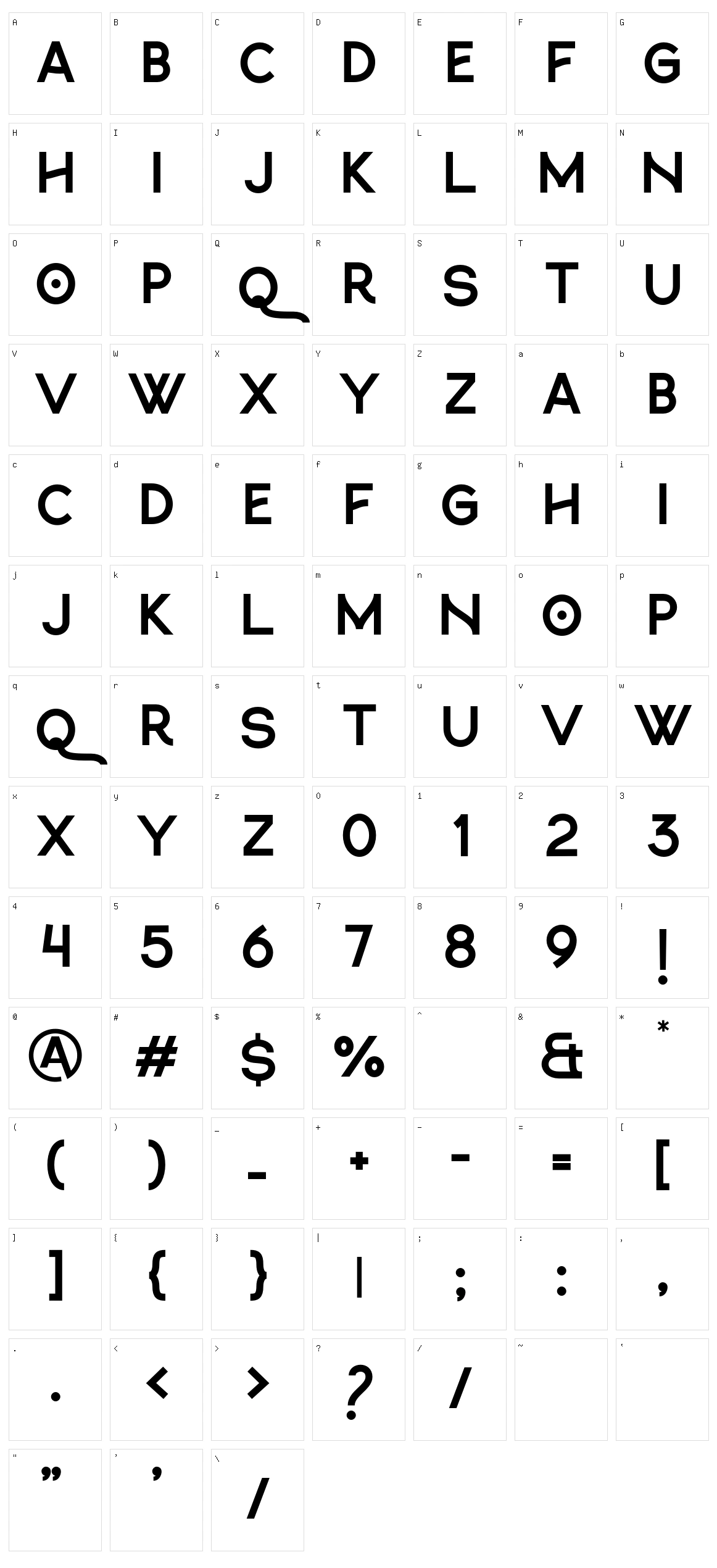 Berlin Sans Character Set