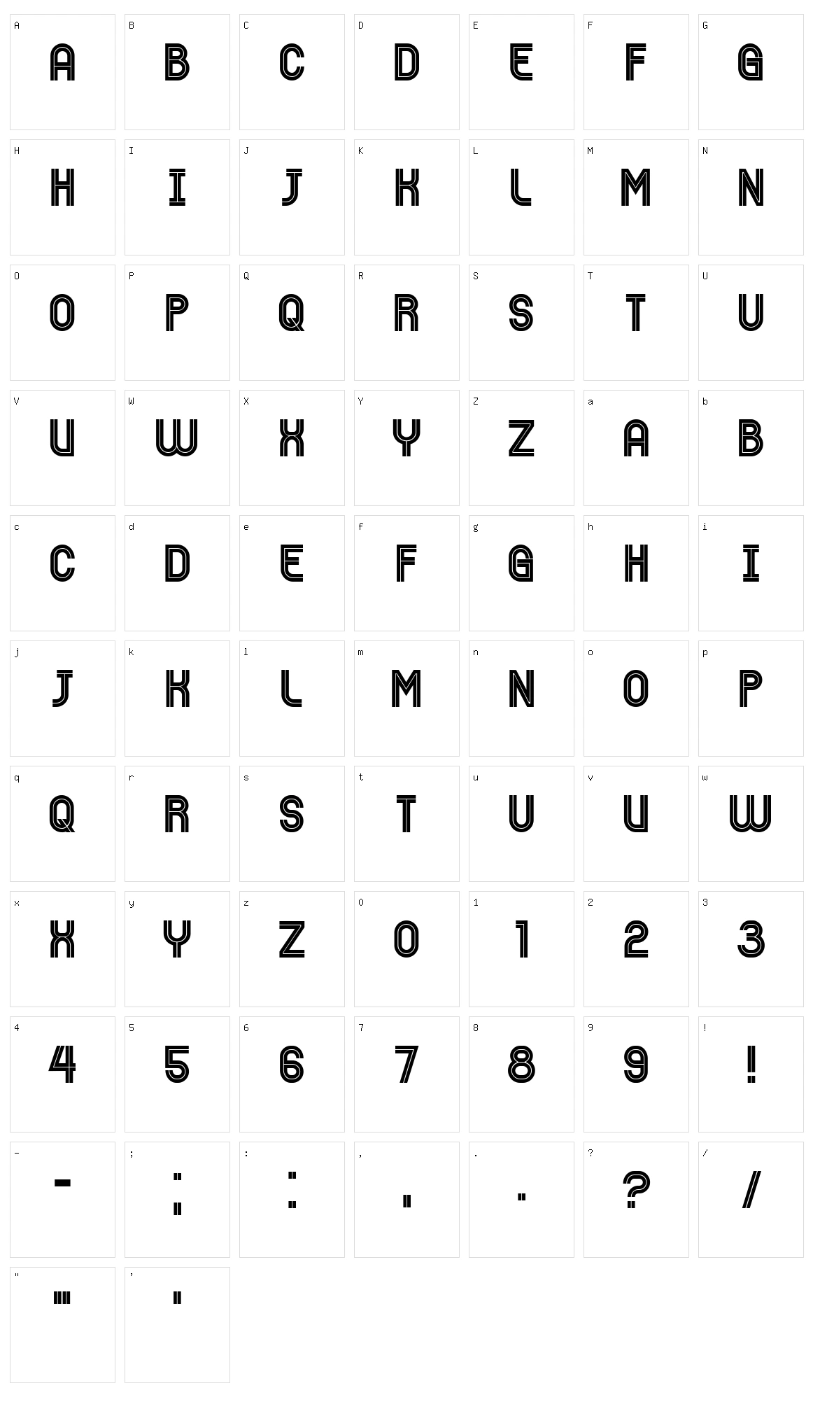 Bernard Character Set