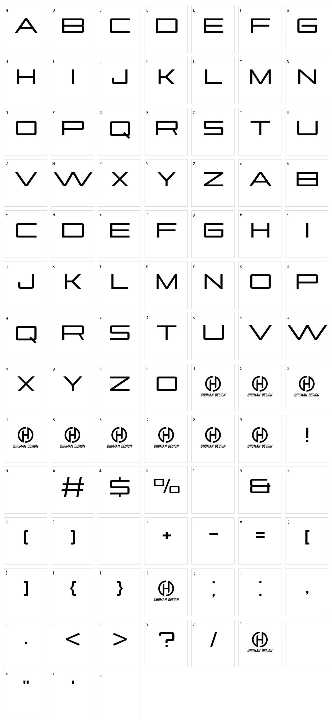 Bestari Character Set