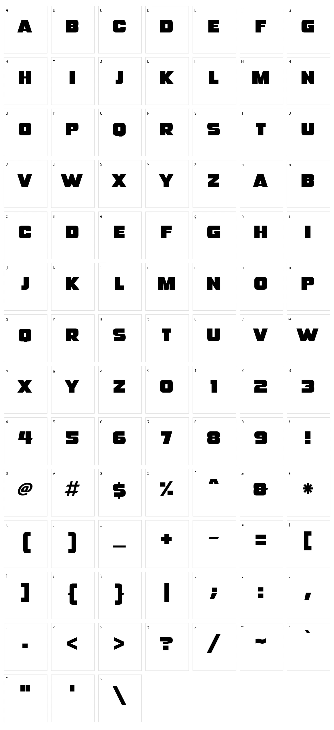 Big 500 Character Set