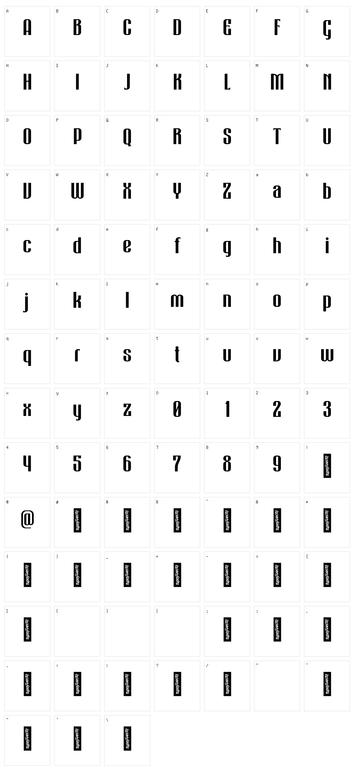 Bigiebang Character Set