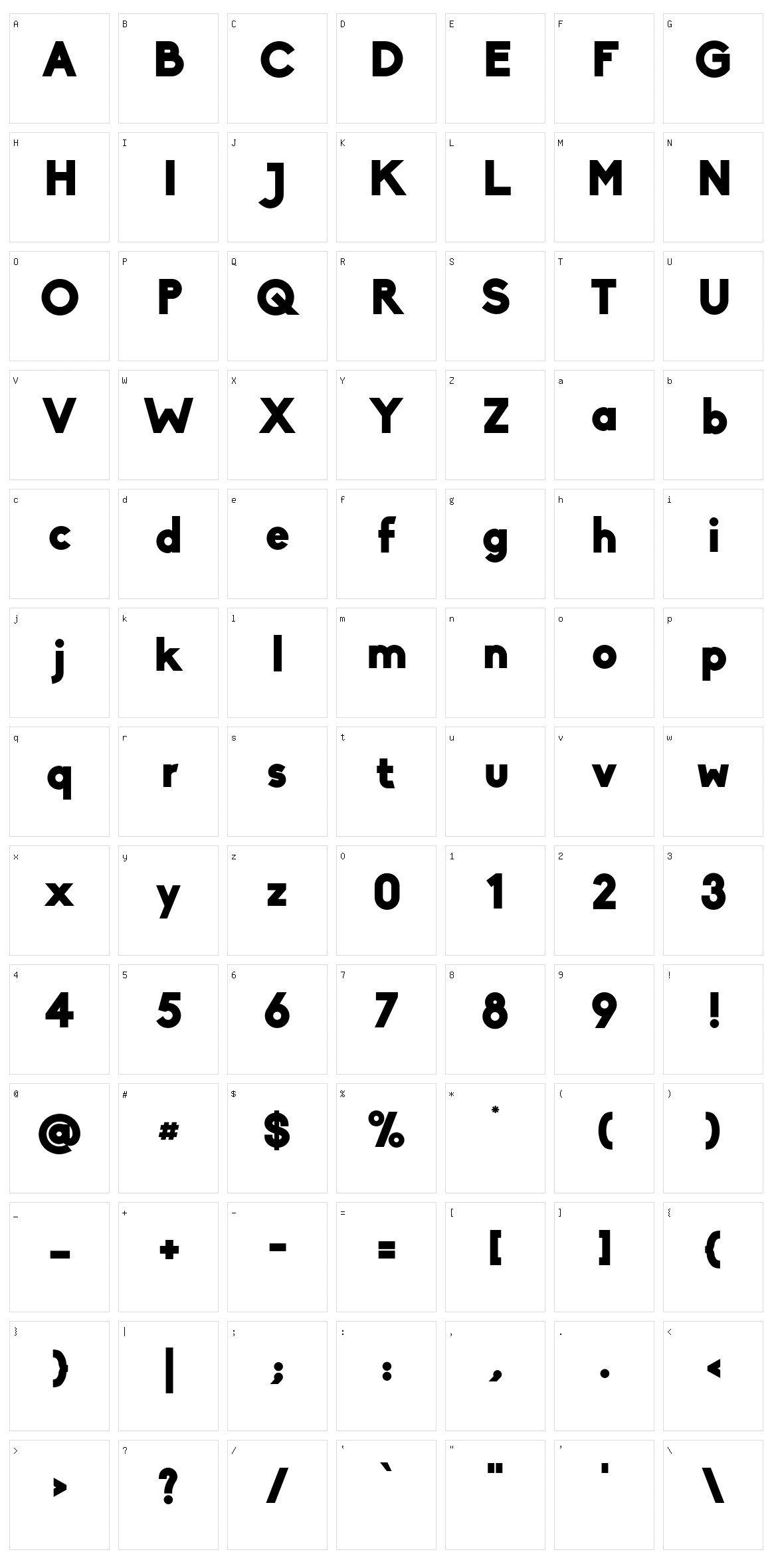 Biko Character Set