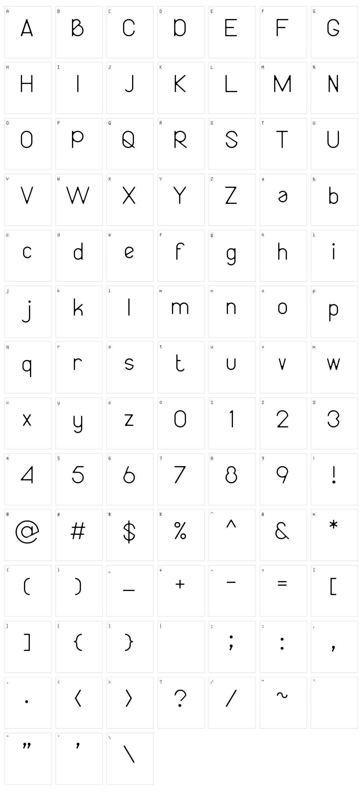 Bireun Character Set