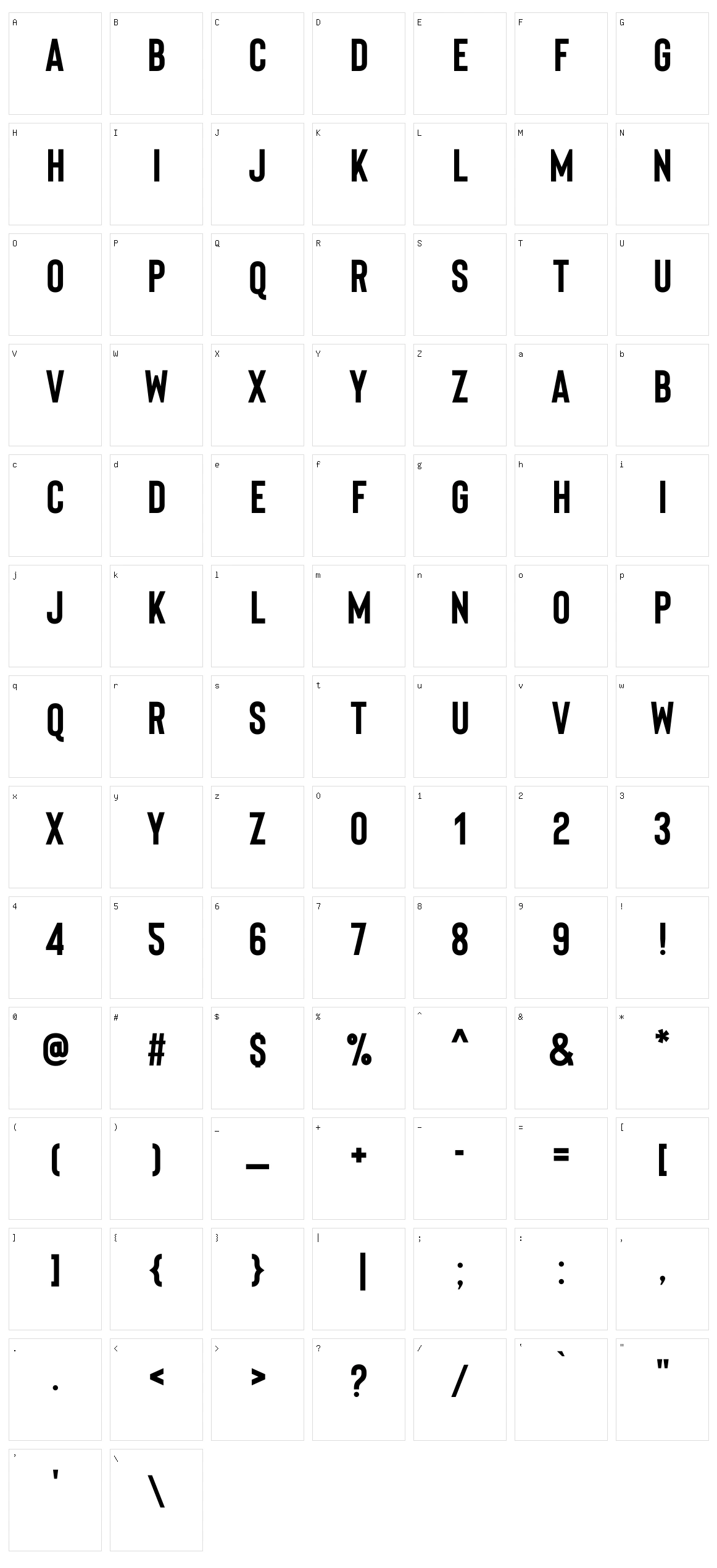 Bison Character Set