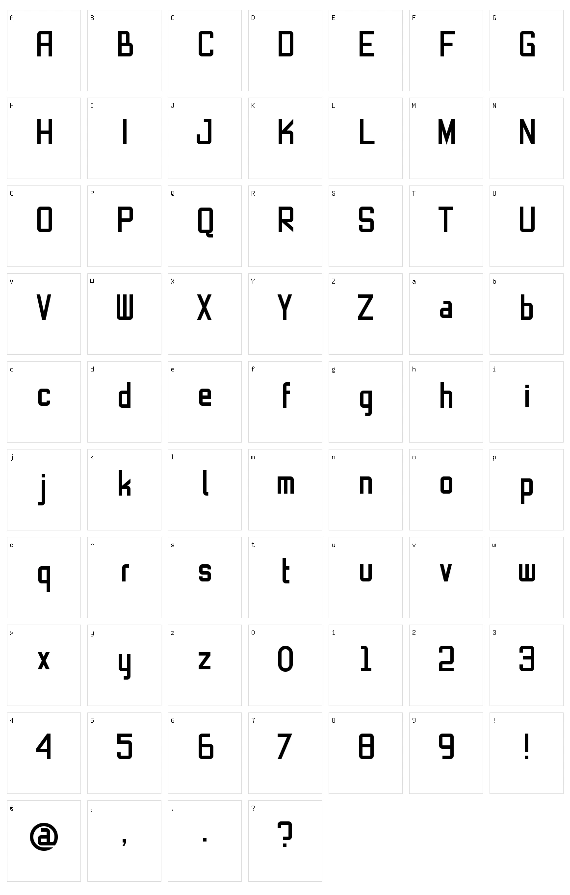 Blackrough Character Set