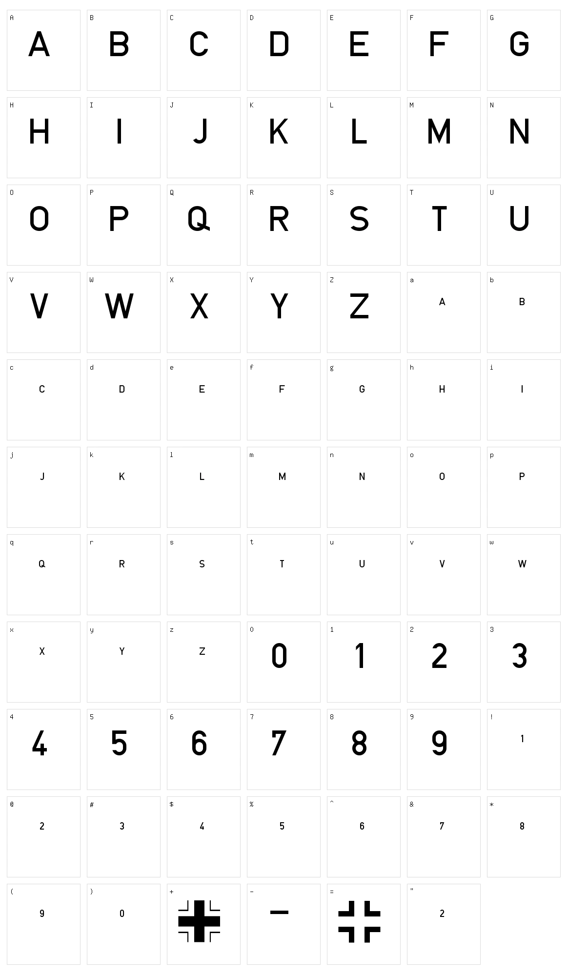 Blockschrift f?r Flugzeuge Character Set