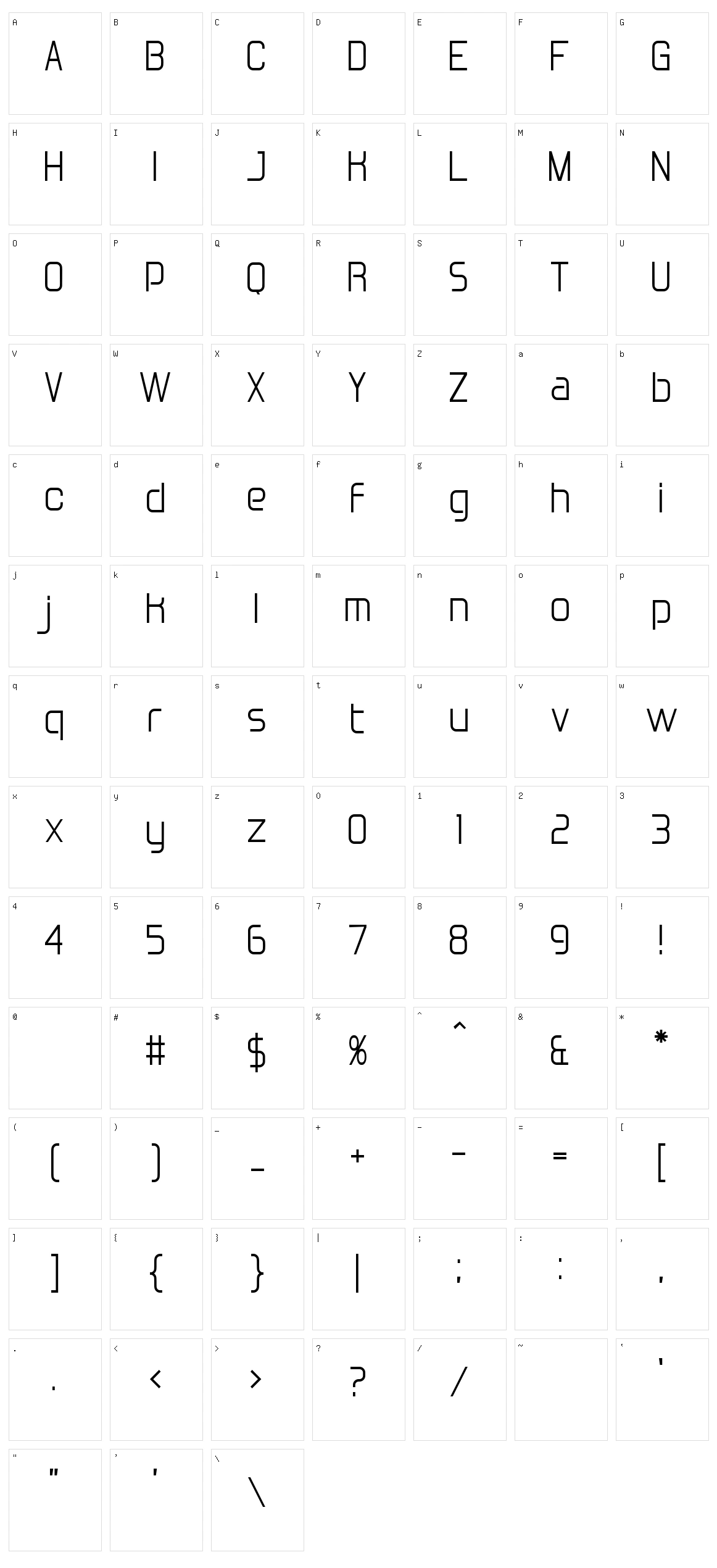BN Deep Blue Character Set