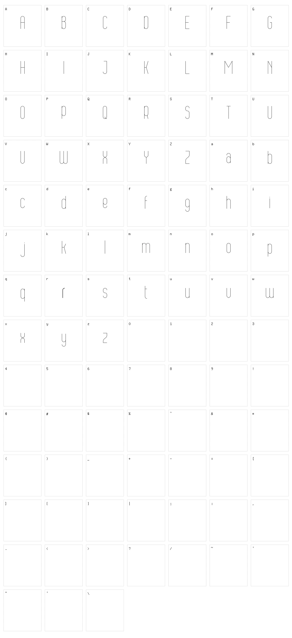 Bobogo Character Set