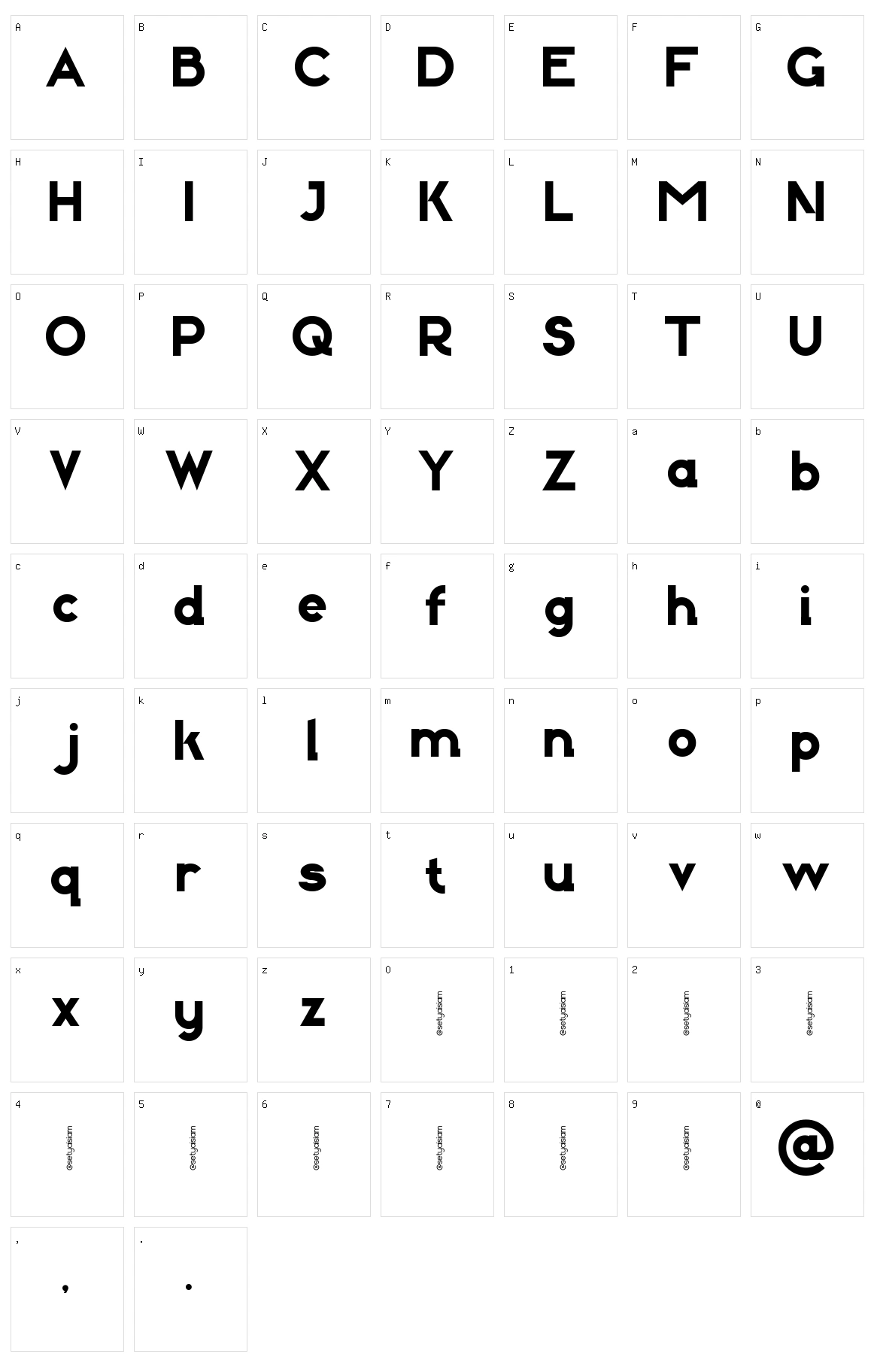 B?gor Character Set