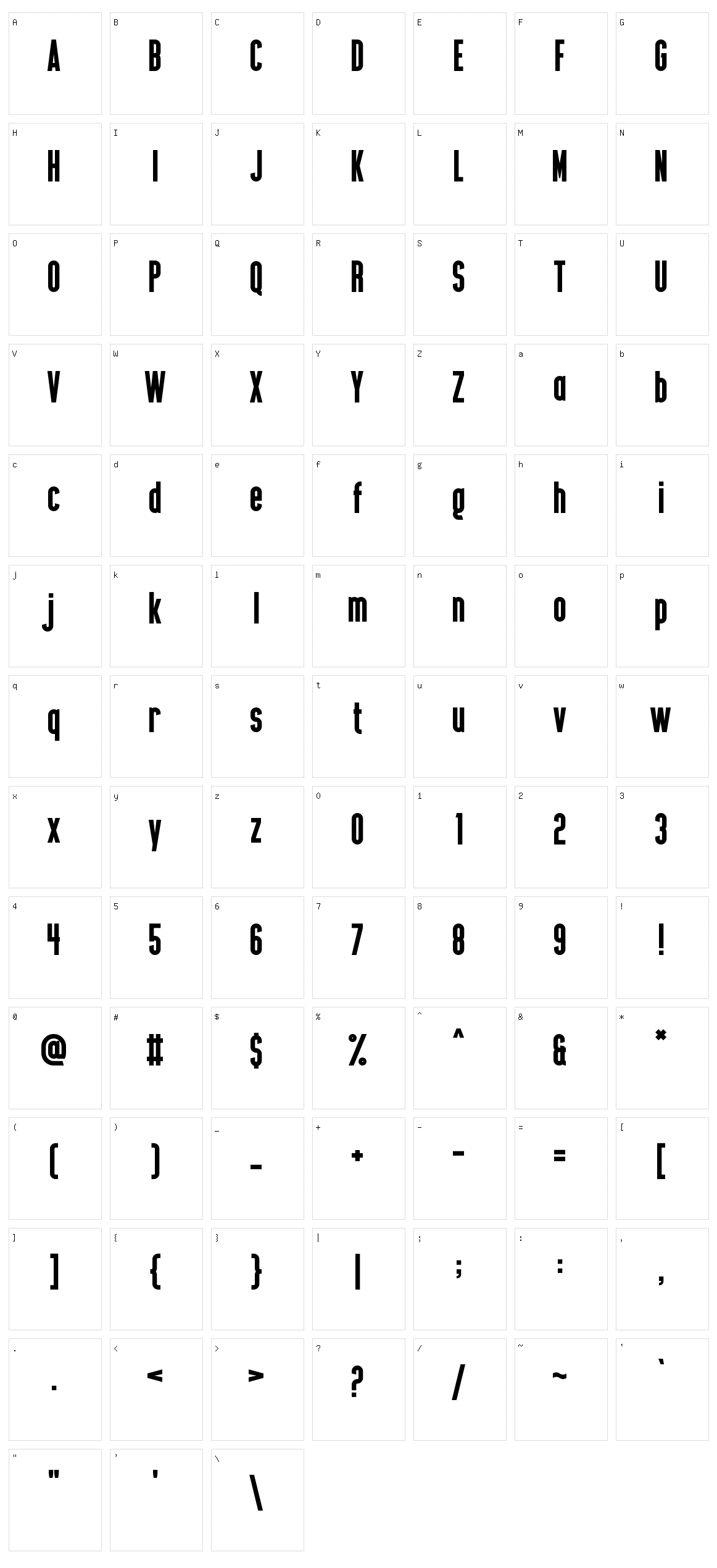 Bold Testament Character Set