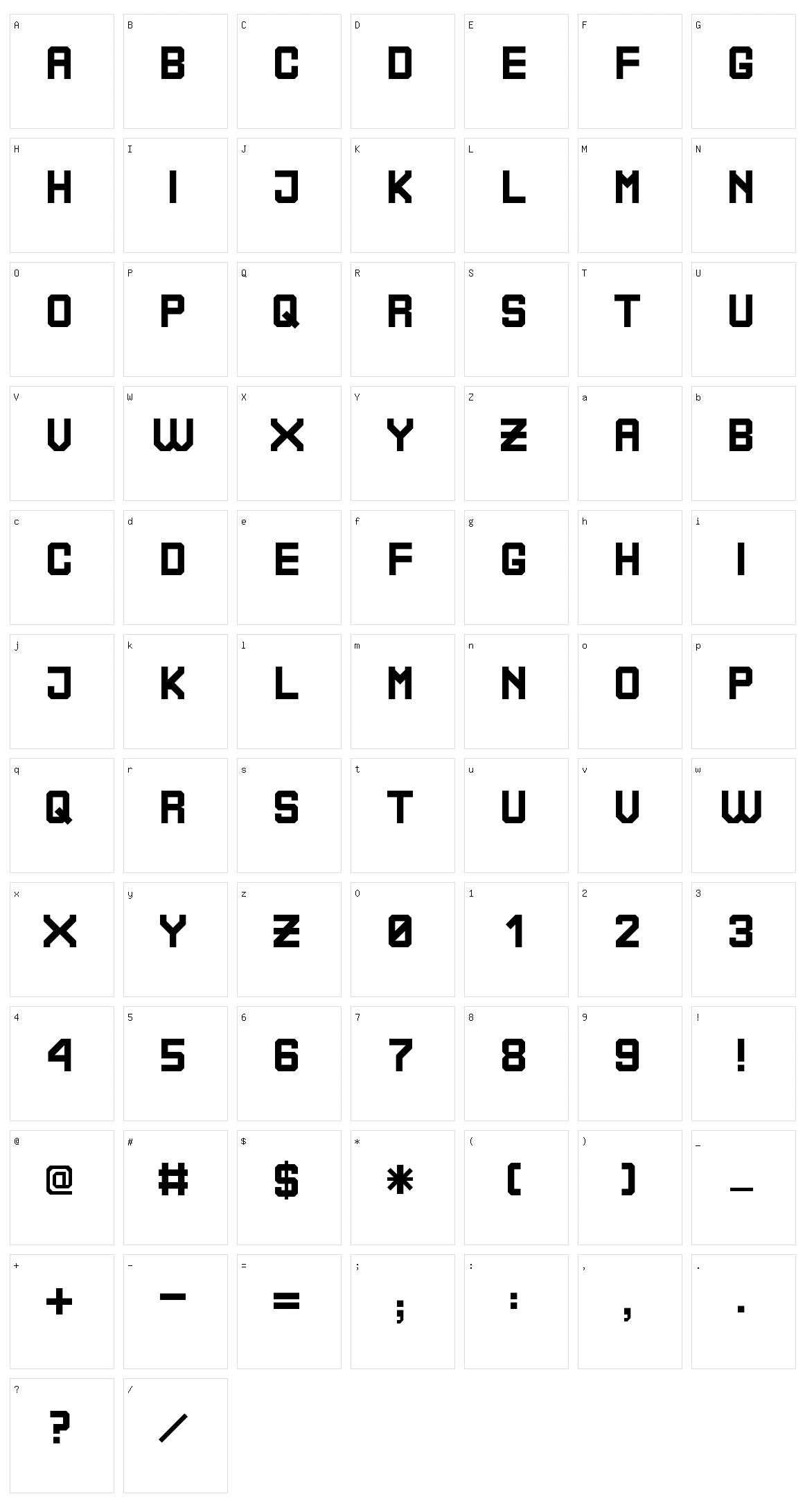Bolivia No Problem Character Set