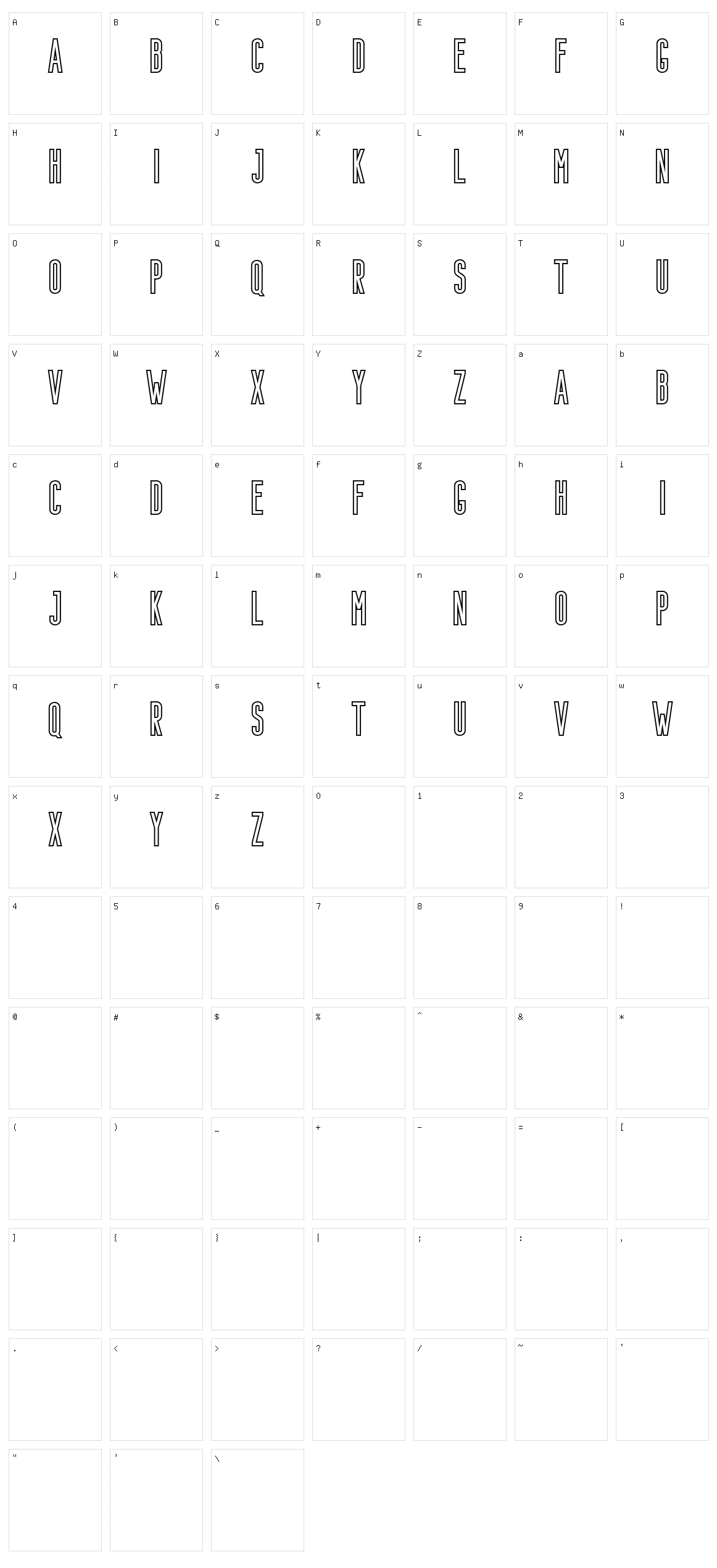 Bondie Character Set