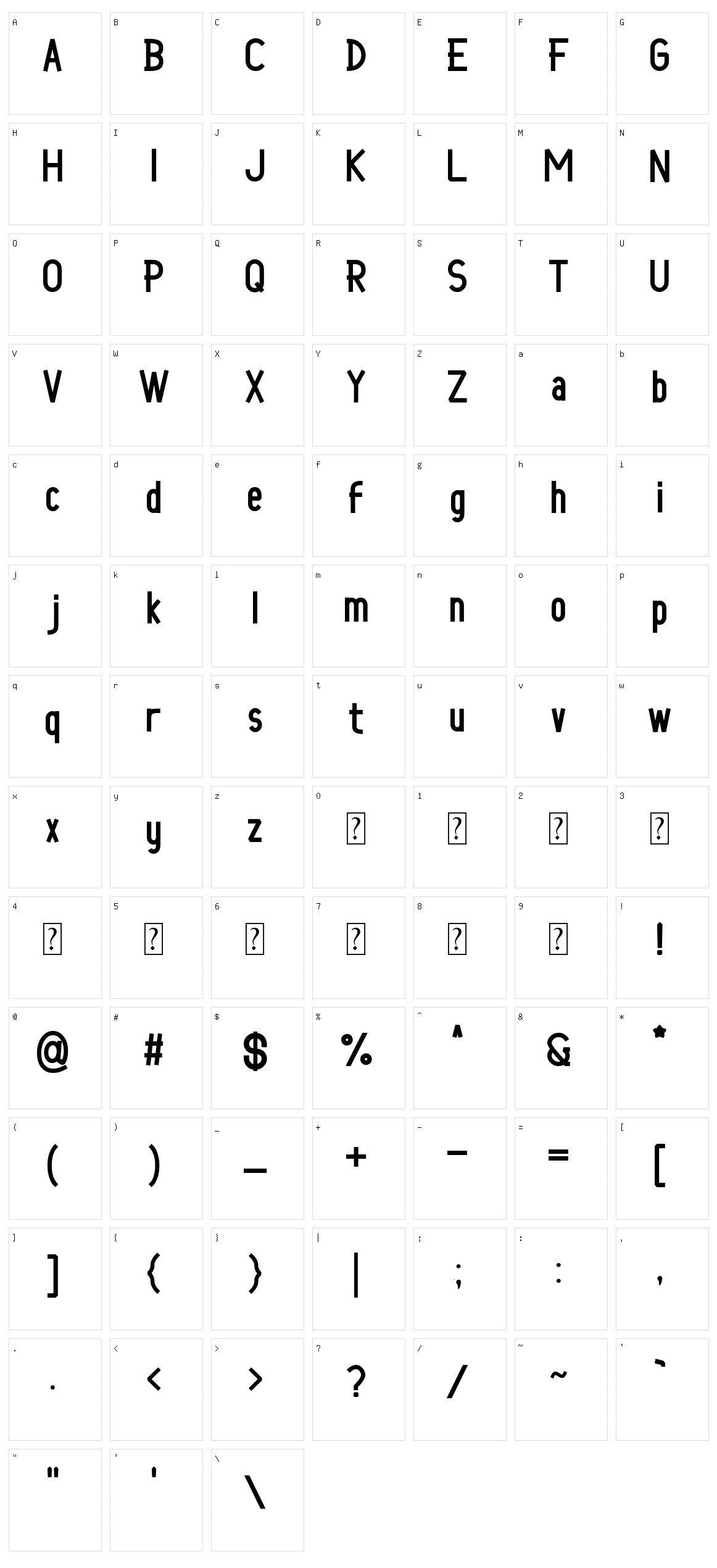 Boomerang Character Set