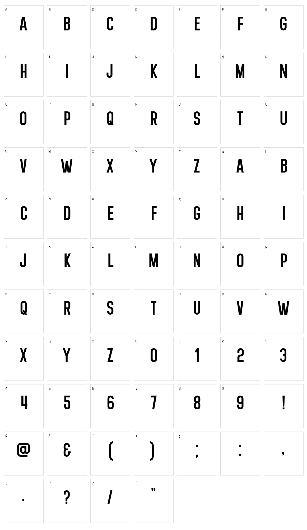 Boricua Character Set