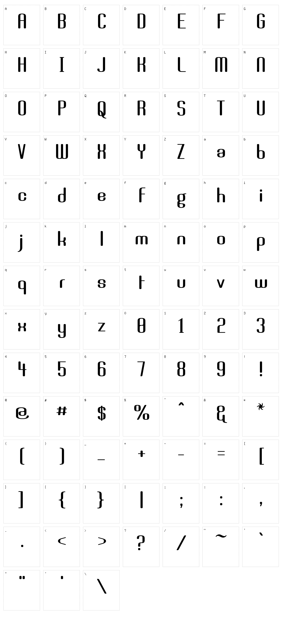 Brassiere Character Set