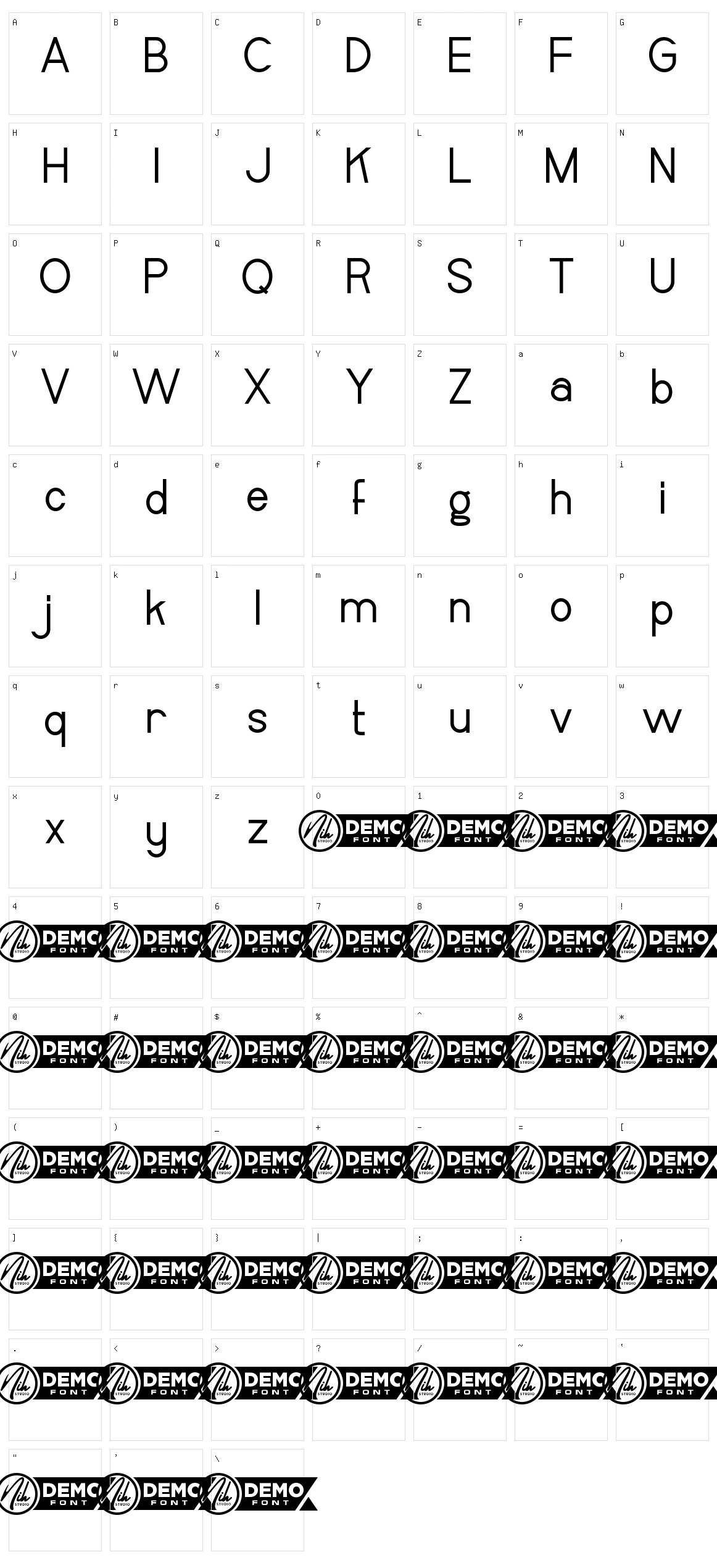 Brockheart Character Set