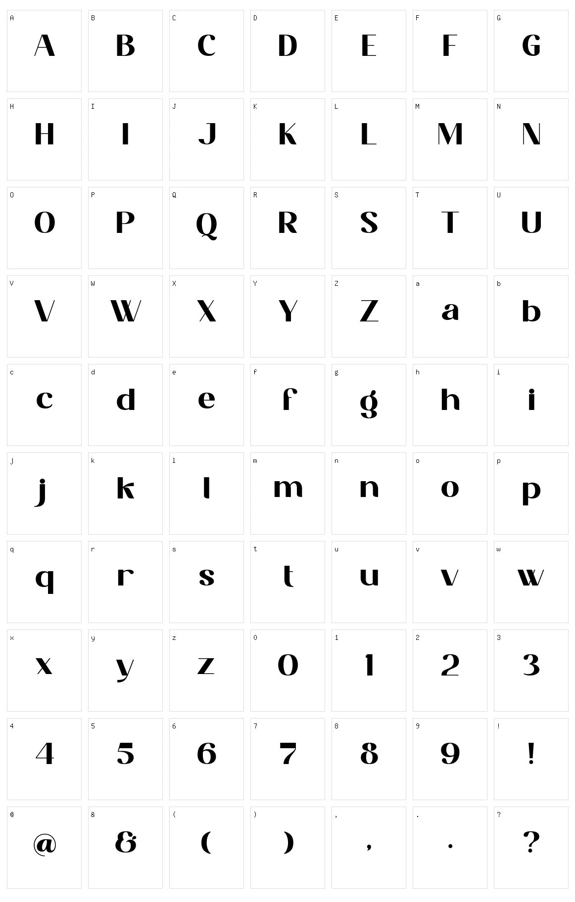 Brolian Character Set