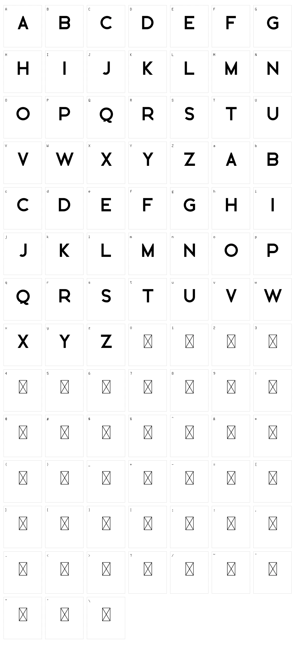 Bronx Character Set