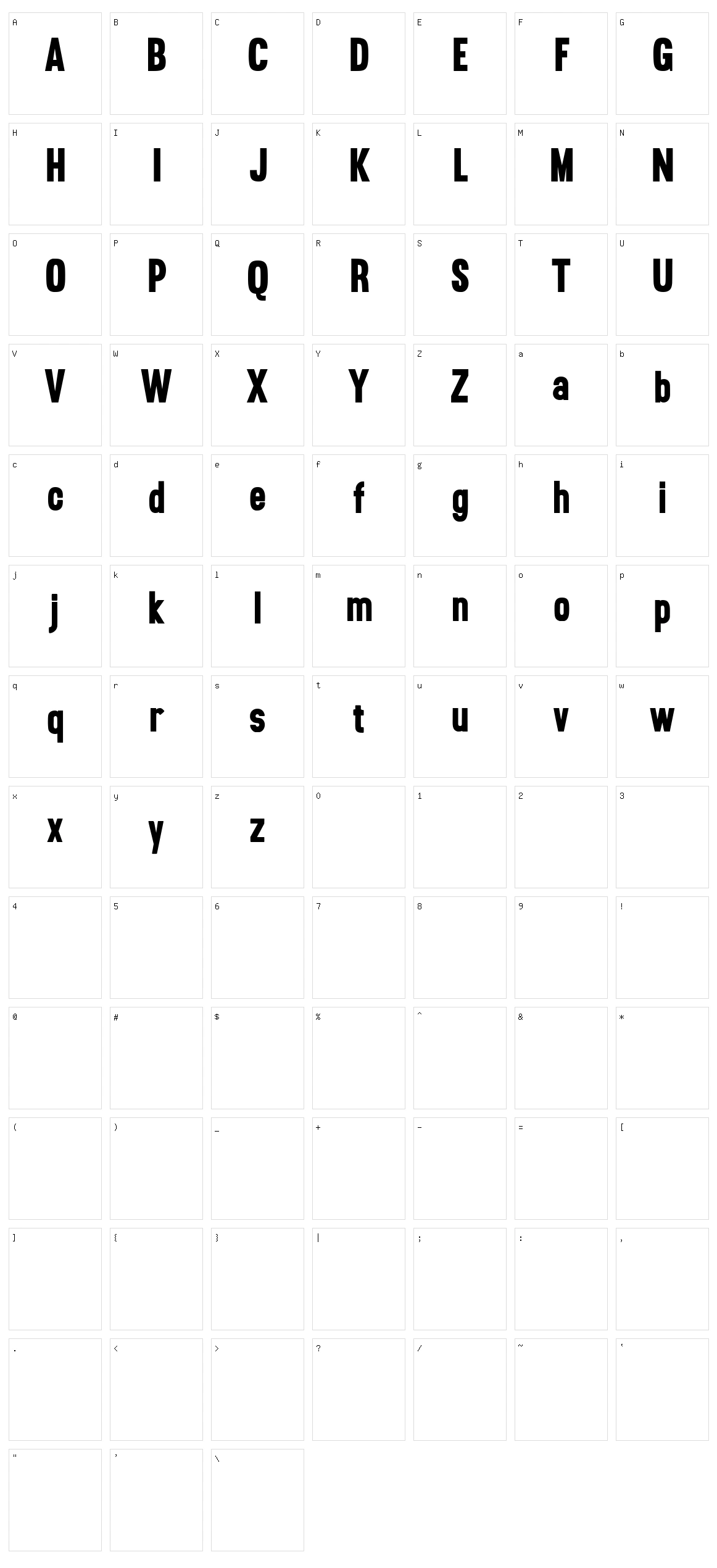 Brotherton Character Set